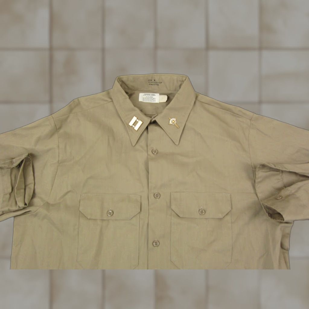 Vintage VINTAGE Work Shirt Mens M Brown 60s 70s Canvas Cotton Polyester Button-Up Collared Long Sleeve 70s Western Theme Mens Size US M / EU 48-50 / 2 - 1 Thumbnail