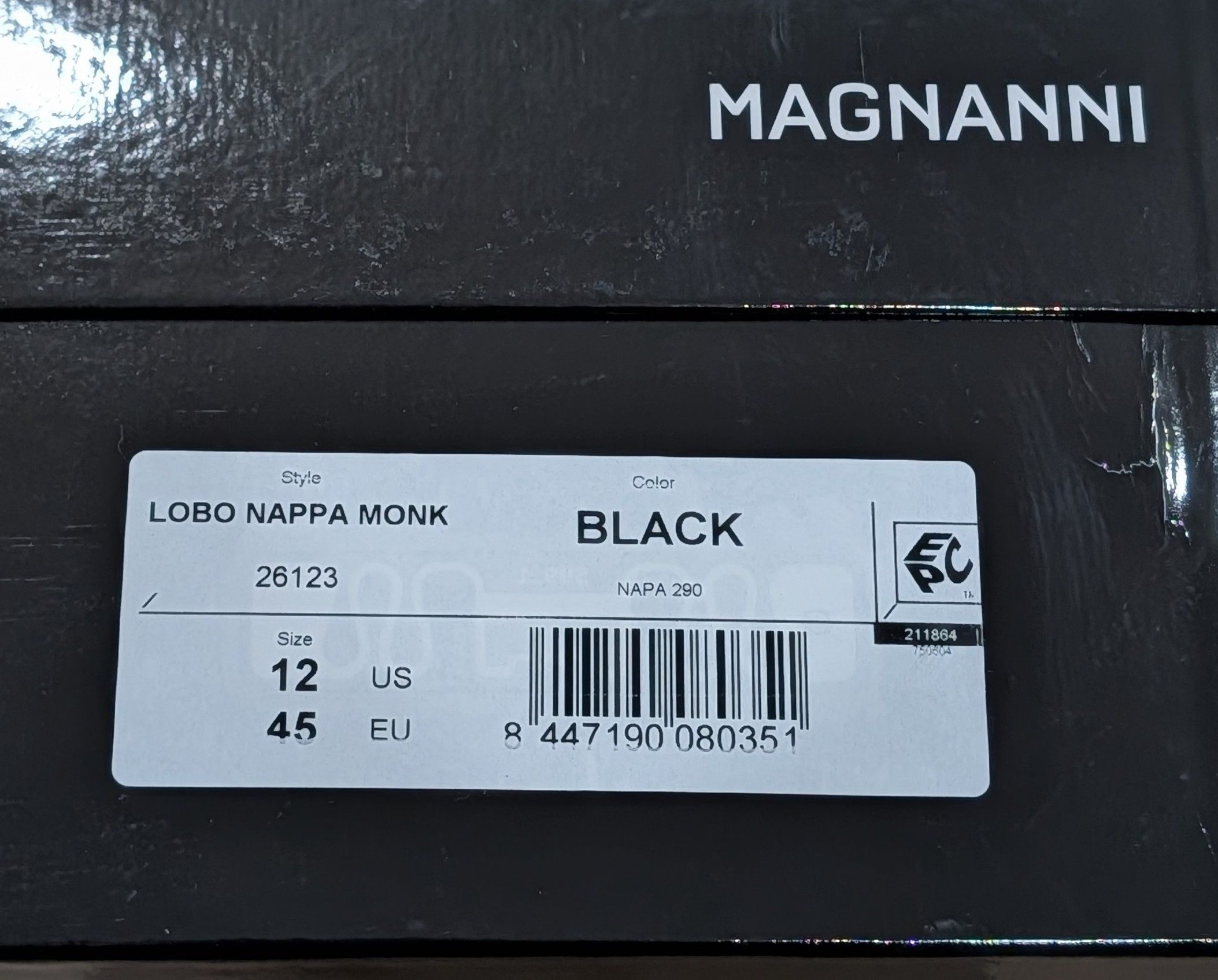 Magnanni MAGNANNI Leather Double Monk Strap Shoes Black/White 12 Size US 12 / EU 45 - 8 Thumbnail