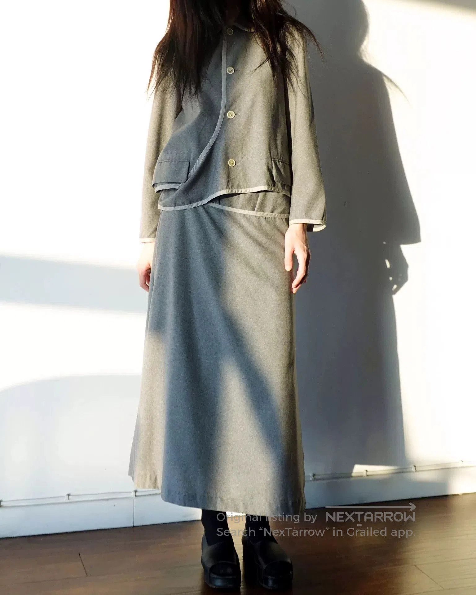 Tricot Comme des Garcons Gray Asymmetrical Layered Outfit Set. Size M / US 6-8 / IT 42-44 - 3 Thumbnail