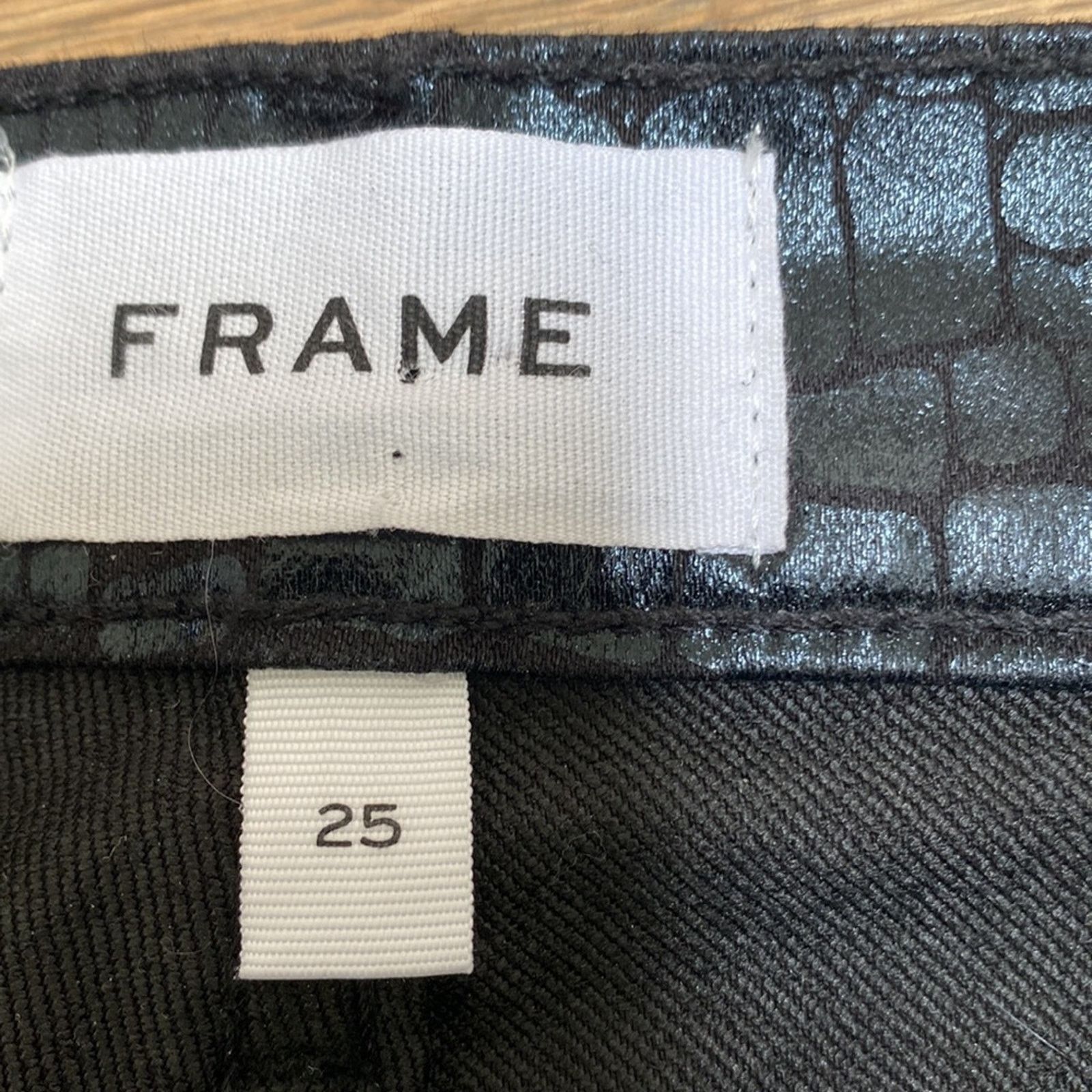 Frame FRAME Women's Le High Skinny Croc Jeans Size 25" / US 0 / IT 36 - 5 Thumbnail