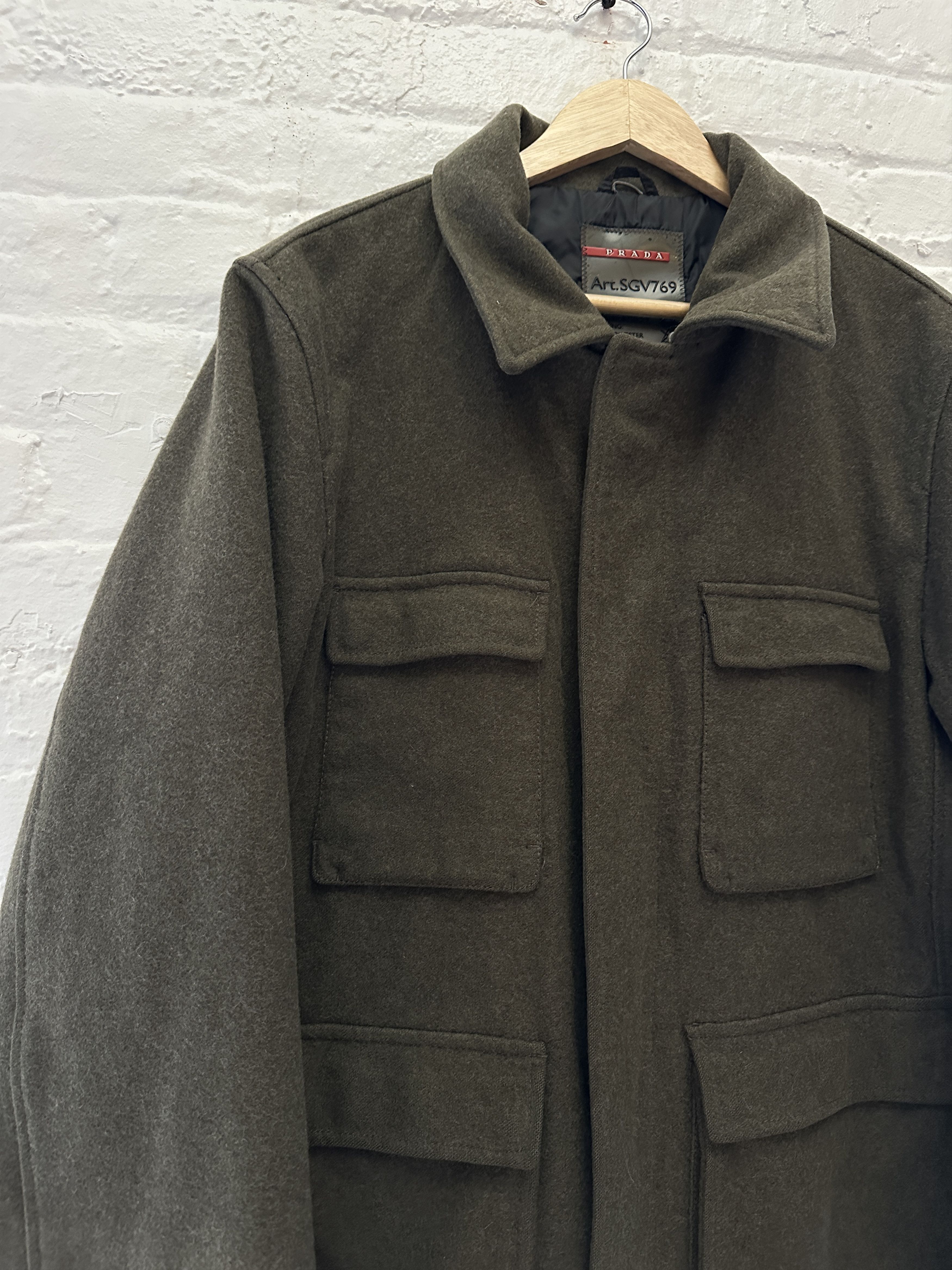 Prada Prada Wool Jacket in olive, 54 (L-XL) Size US L / EU 52-54 / 3 - 2 Thumbnail