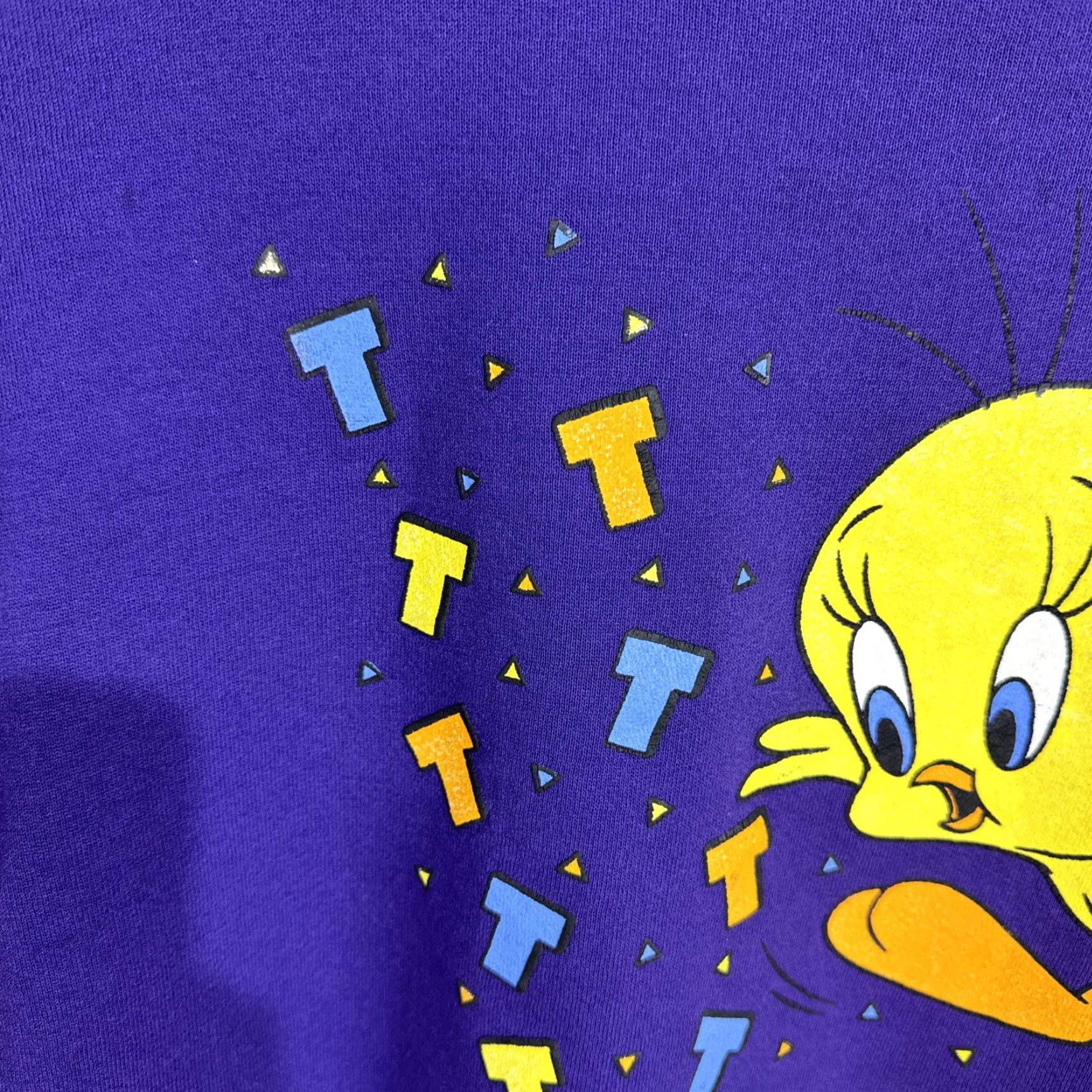 Vintage VINTAGE Garment Graphics Tweety Bird Crewneck Sweatshirt Large Purple Sweatshirt Unisex Adults Graphic Print Pullover Crew Neck Shirt Size US L / EU 52-54 / 3 - 7 Thumbnail