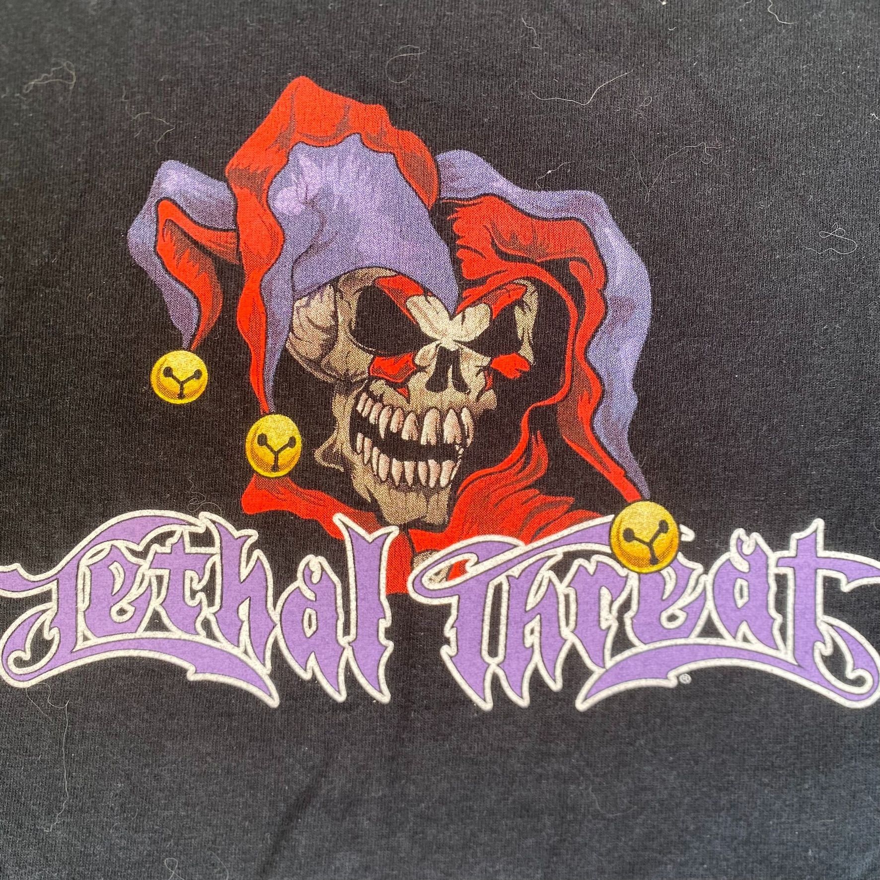Vintage Vintage Y2K Joker Skull Shirt Jester Punk Biker Choppers Tee Size US XL / EU 56 / 4 - 3 Thumbnail