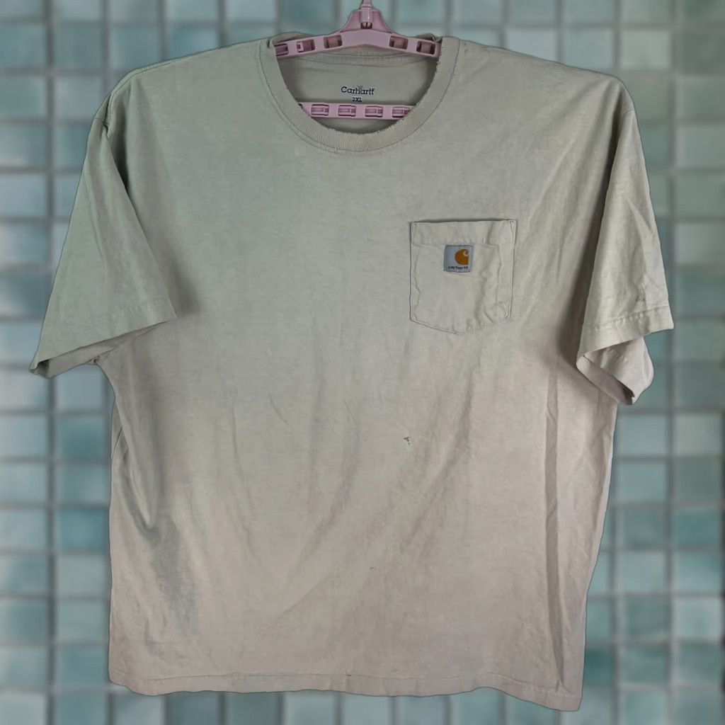 Carhartt Carhartt T Shirt Pocket Mens 2XL Gray Short Sleeve Loose Fit Distressed Size US XXL / EU 58 / 5 - 1 Thumbnail