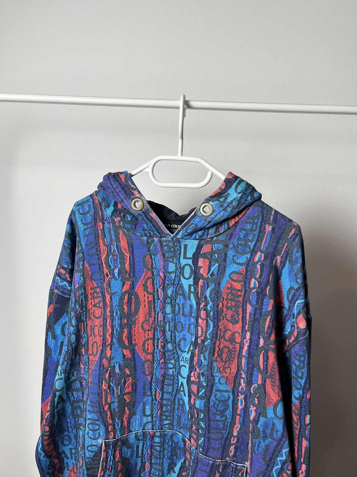 Carlo Colucci × Vintage Vintage Carlo Colucci Oversized Monogram Hoodie Size US XXL / EU 58 / 5 - 2 Thumbnail