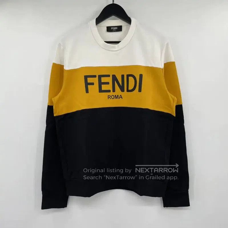 Fendi Colorblock Men's Long Sleeve Sweatshirt .