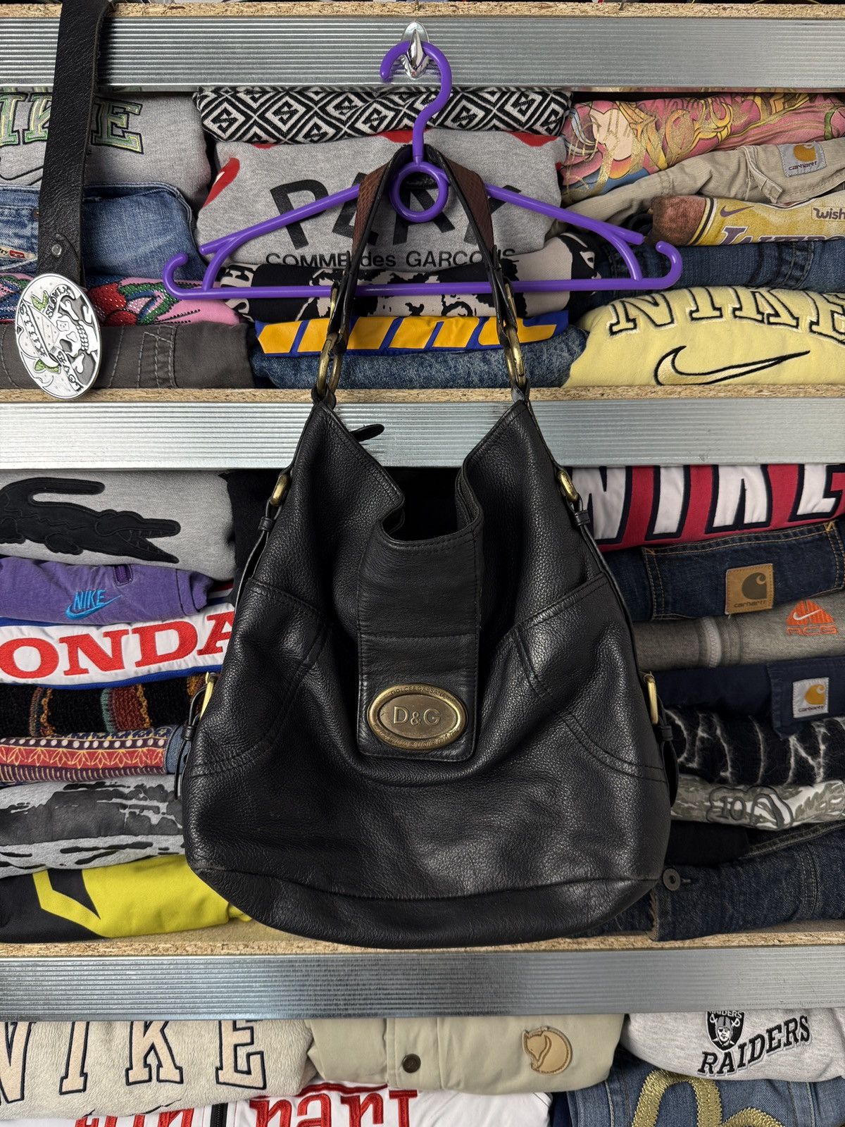 Dolce & Gabbana Vintage Dolce & Gabbana Leather Bag Y2K Metal Logo Size ONE SIZE - 1 Thumbnail