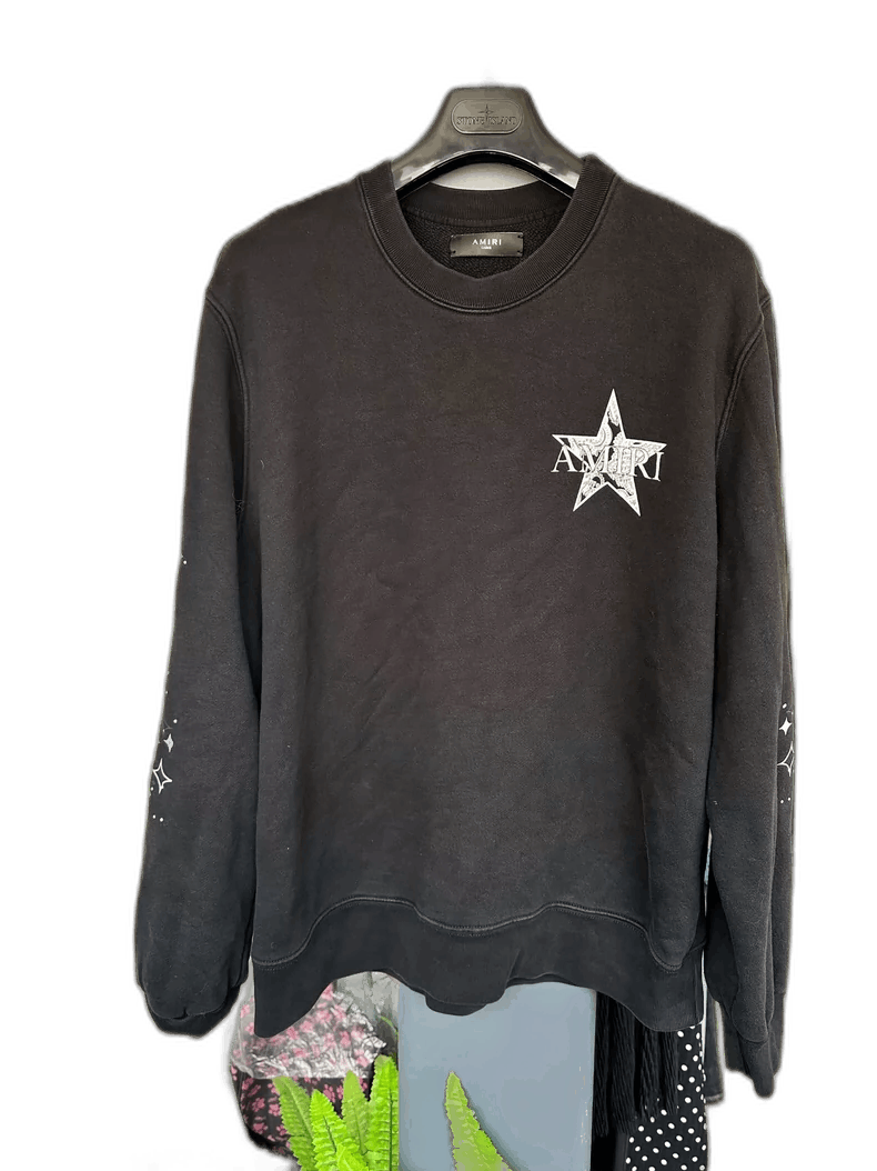 Amiri Amiri Classic Logo Black Sweatshirt Size US L / EU 52-54 / 3 - 1 Thumbnail