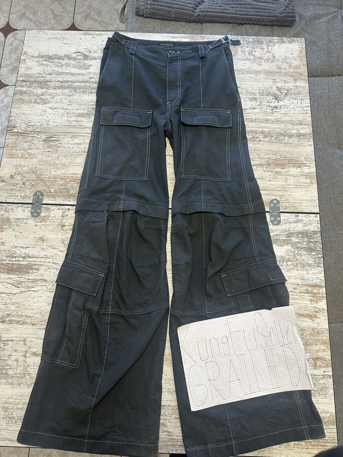 Balenciaga Balenciaga Sample Cargo Flared Pants Size US 30 / EU 46 - 1 Thumbnail