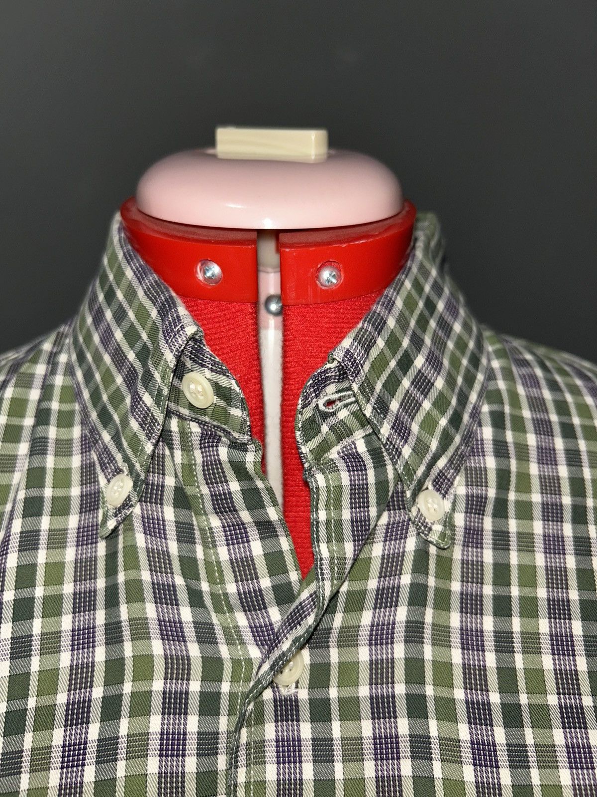 Burberry Vintage Burberrys of London Men's Green Button Down Shirt Size US M / EU 48-50 / 2 - 2 Thumbnail