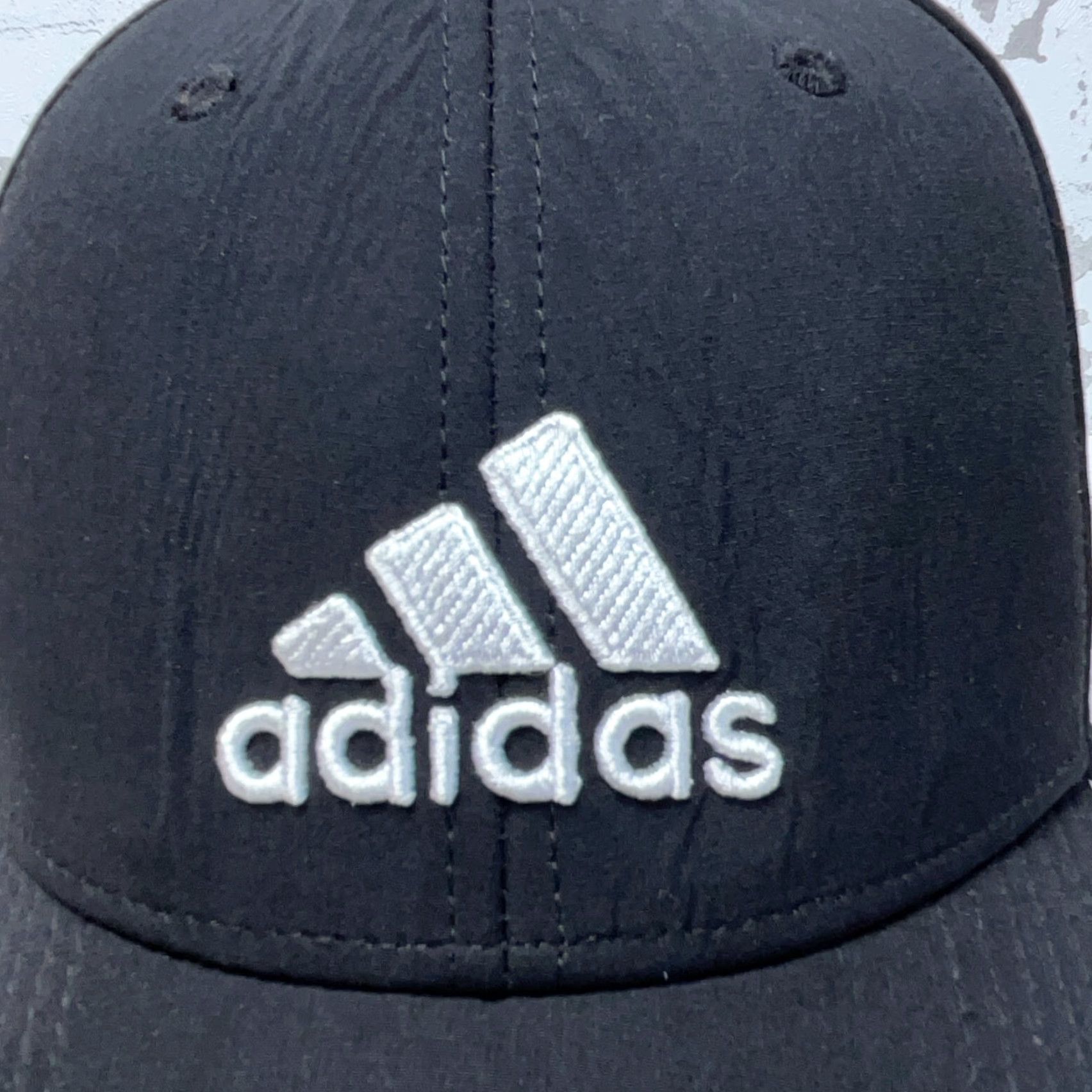 Adidas Adidas Hat Cap Stretch Fit Size S/M Black White Performance Golf Clima Cool Baseball Cap Mens Size ONE SIZE - 2 Thumbnail