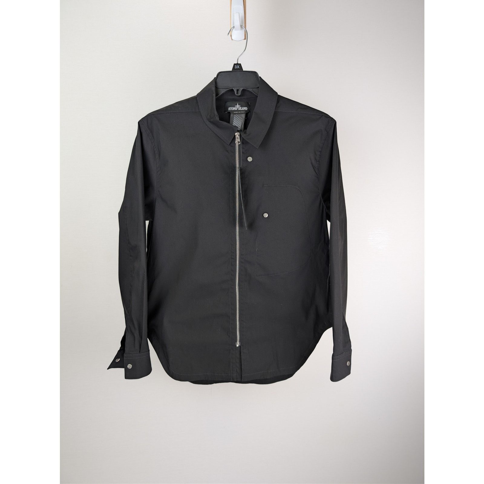 Stone Island o1rshd1 Zipper Overshirt Shirt in Black Size US S / EU 44-46 / 1 - 1 Thumbnail
