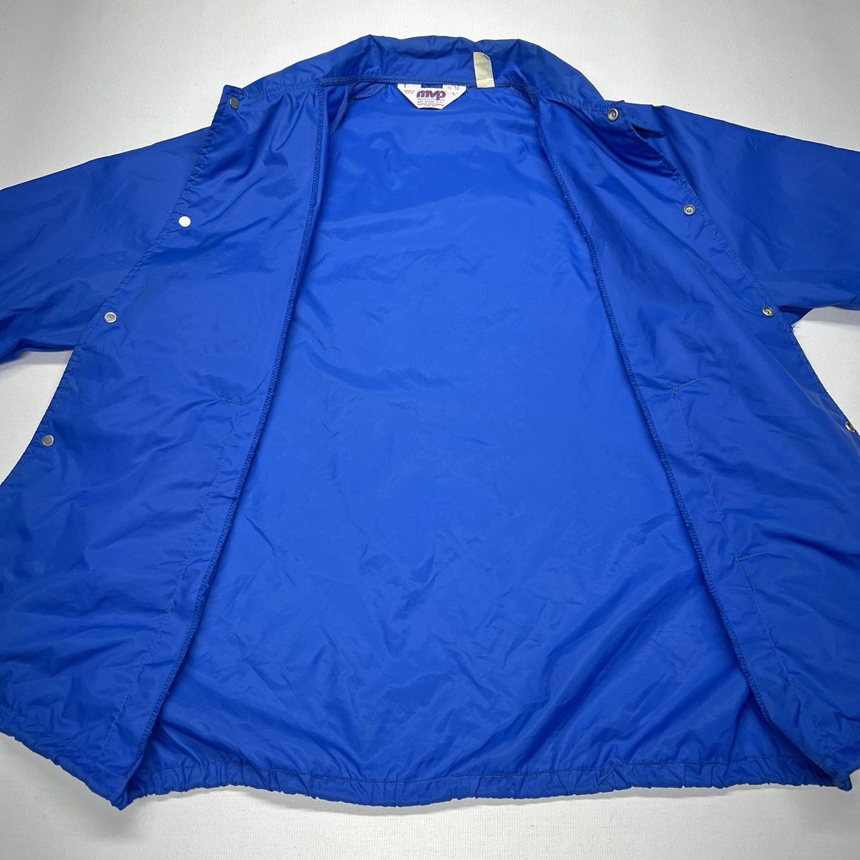 Vintage VTG Coaches Jacket Blue Windbreaker Snap Nylon MVP Union 90s Size US L / EU 52-54 / 3 - 9 Thumbnail