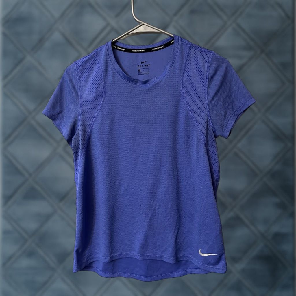 Nike Nike Dri-Fit T-Shirt Women Blue Short Sleeve Size S Activewear Running Shirt Size S / US 4 / IT 40 - 1 Thumbnail