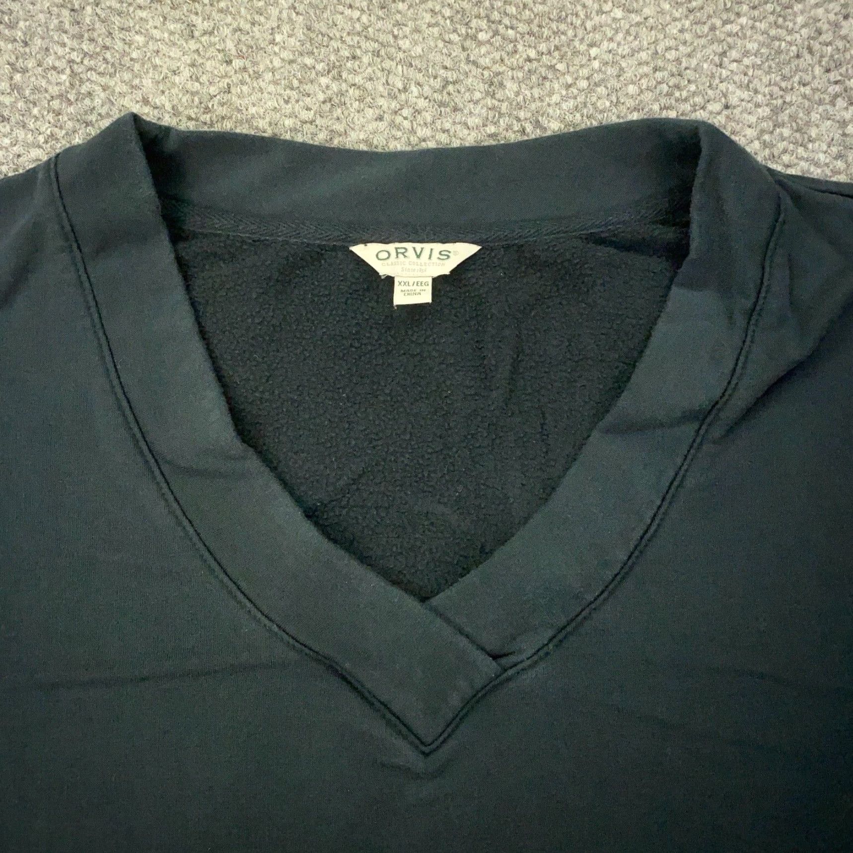 Orvis Orvis Womens Sweatshirt XXL Black Long Sleeve Boxy Oversized V-Neck Stretch Size XXL / US 16-18 / IT 52-54 - 5 Thumbnail