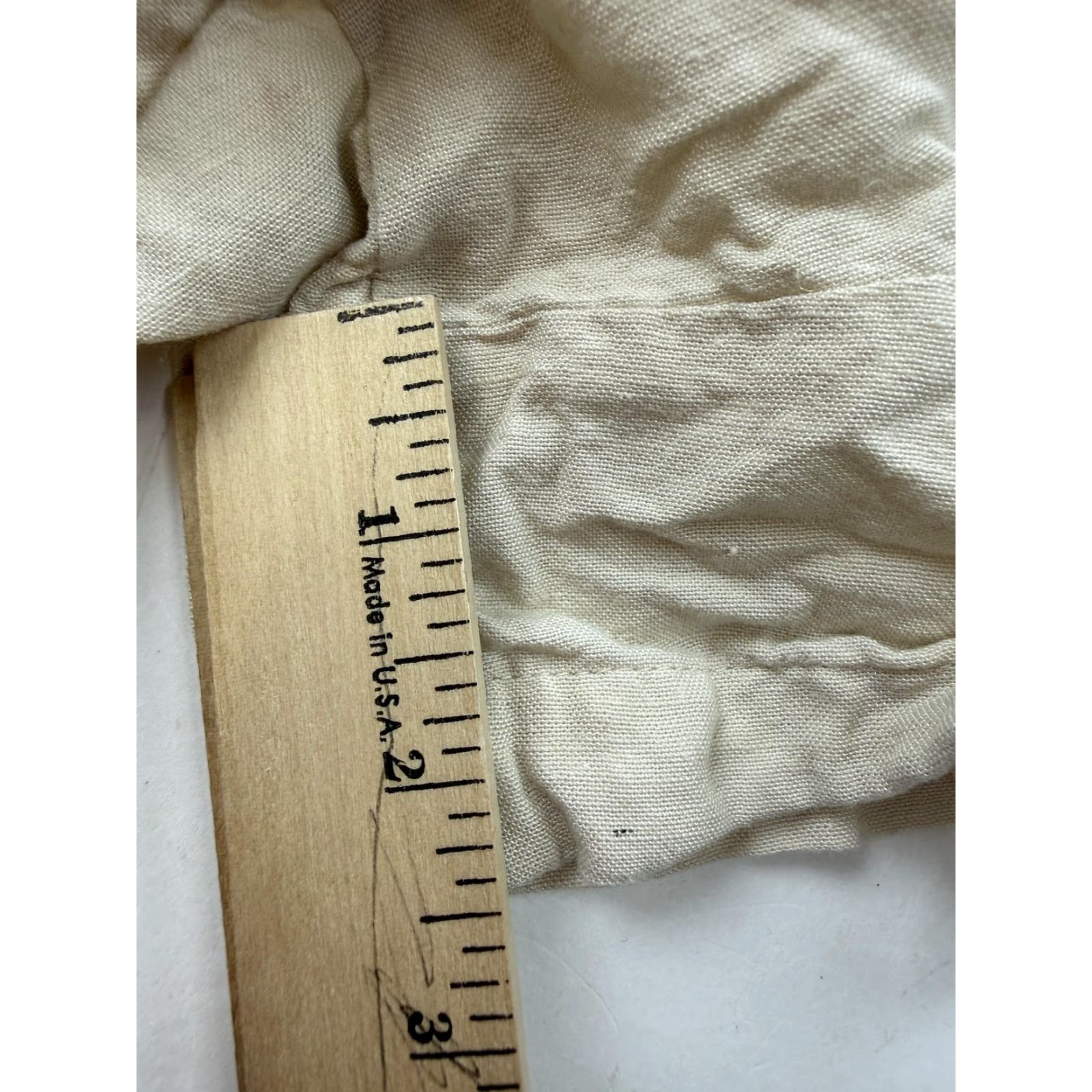 Anthropologie Japna Romper Womens Medium Beige Linen Blend Sleeveless One-Piece Casual Summer Belted Collared Button Front Size 32" / US 10 / IT 46 - 6 Thumbnail