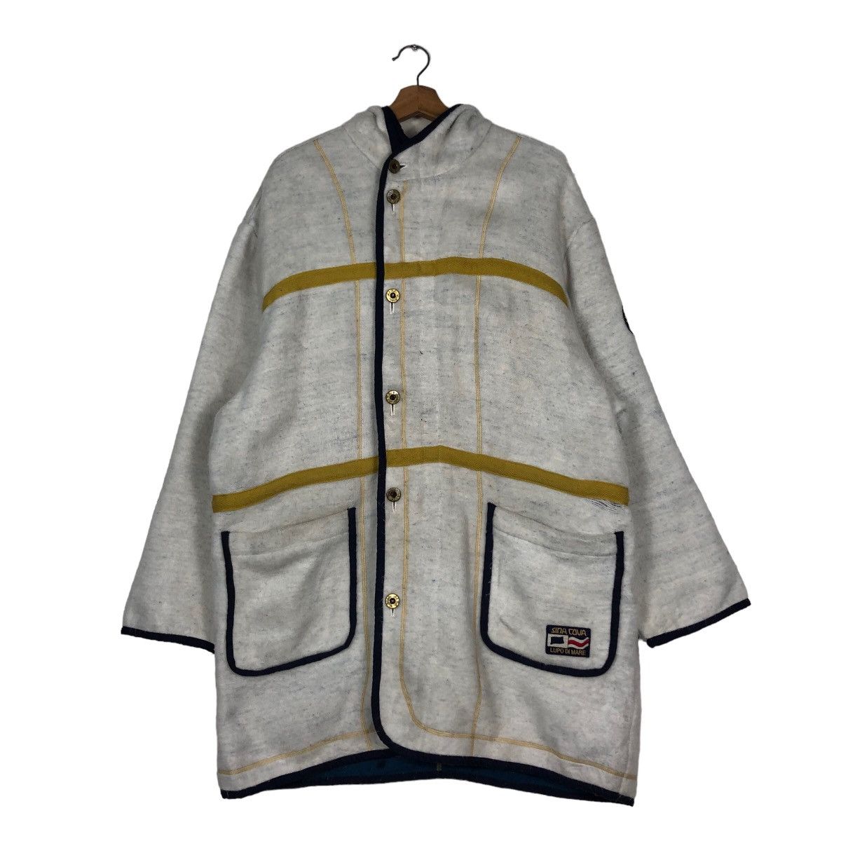 45rpm 🔥Vintage Wool Jacket Lupo Di Mare Sina Cova Button Size US L / EU 52-54 / 3 - 1 Thumbnail