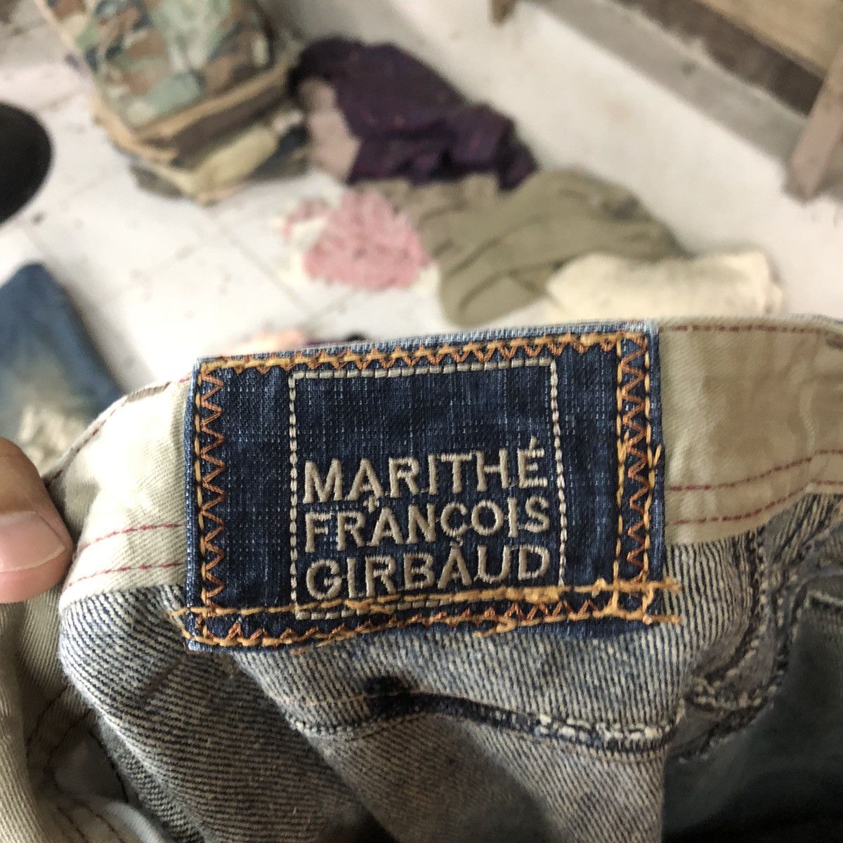 Marithe + Francois Girbaud DL Marithe Francois Girbaund faded Black Denim Pants #7317 Size US 31 - 22 Thumbnail
