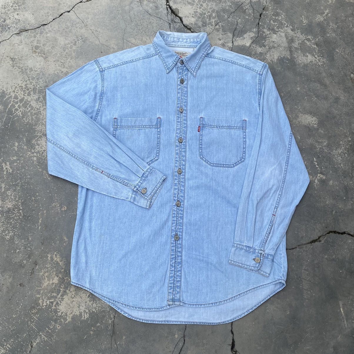 Levi's LEVIS RED TAB Button Fly Denim Shirt Size US XL / EU 56 / 4 - 1 Thumbnail
