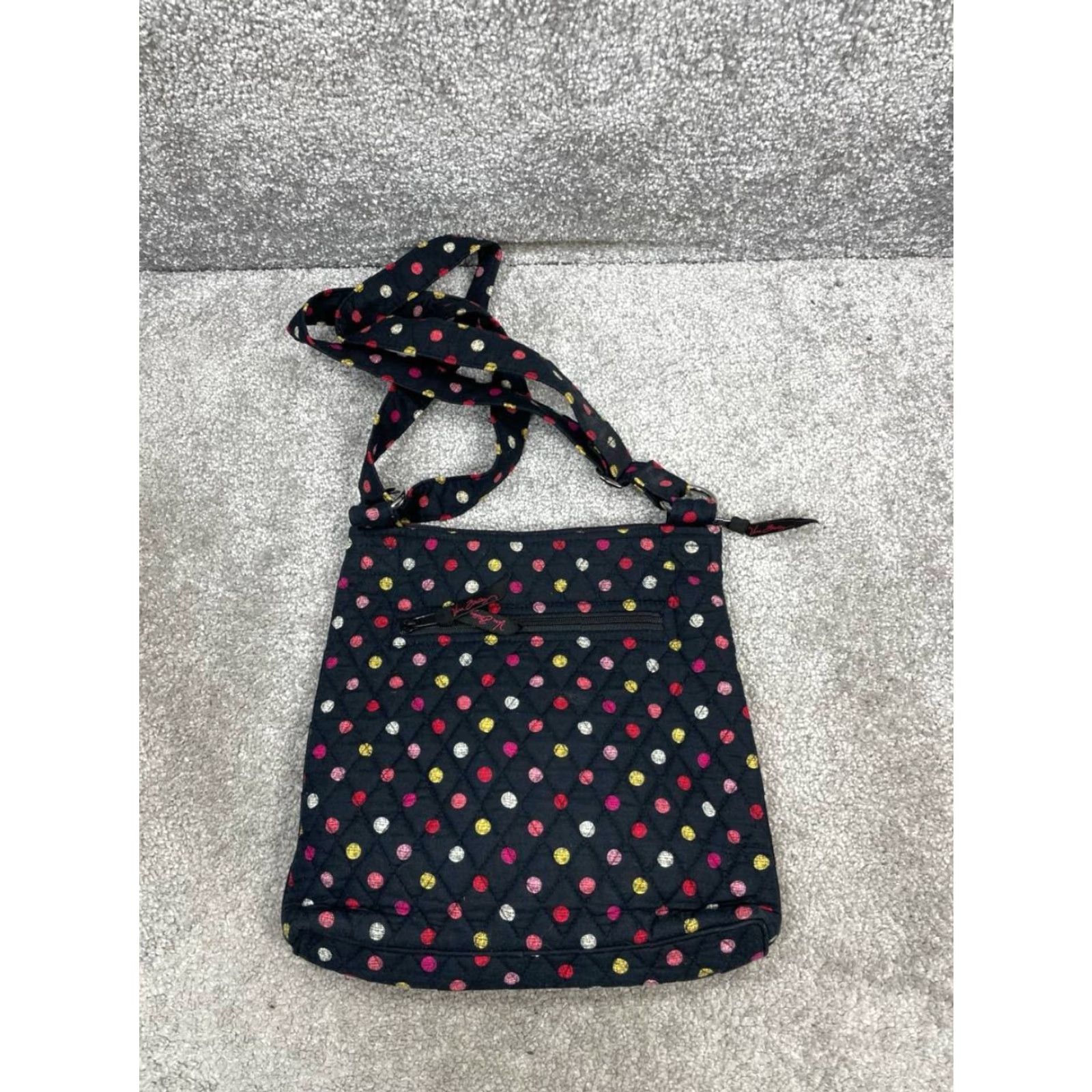 Vera Bradley Vera Bradley Hipster Crossbody Bag Womens Black Pink Zip Adjustable Strap Bag Size ONE SIZE - 3 Thumbnail