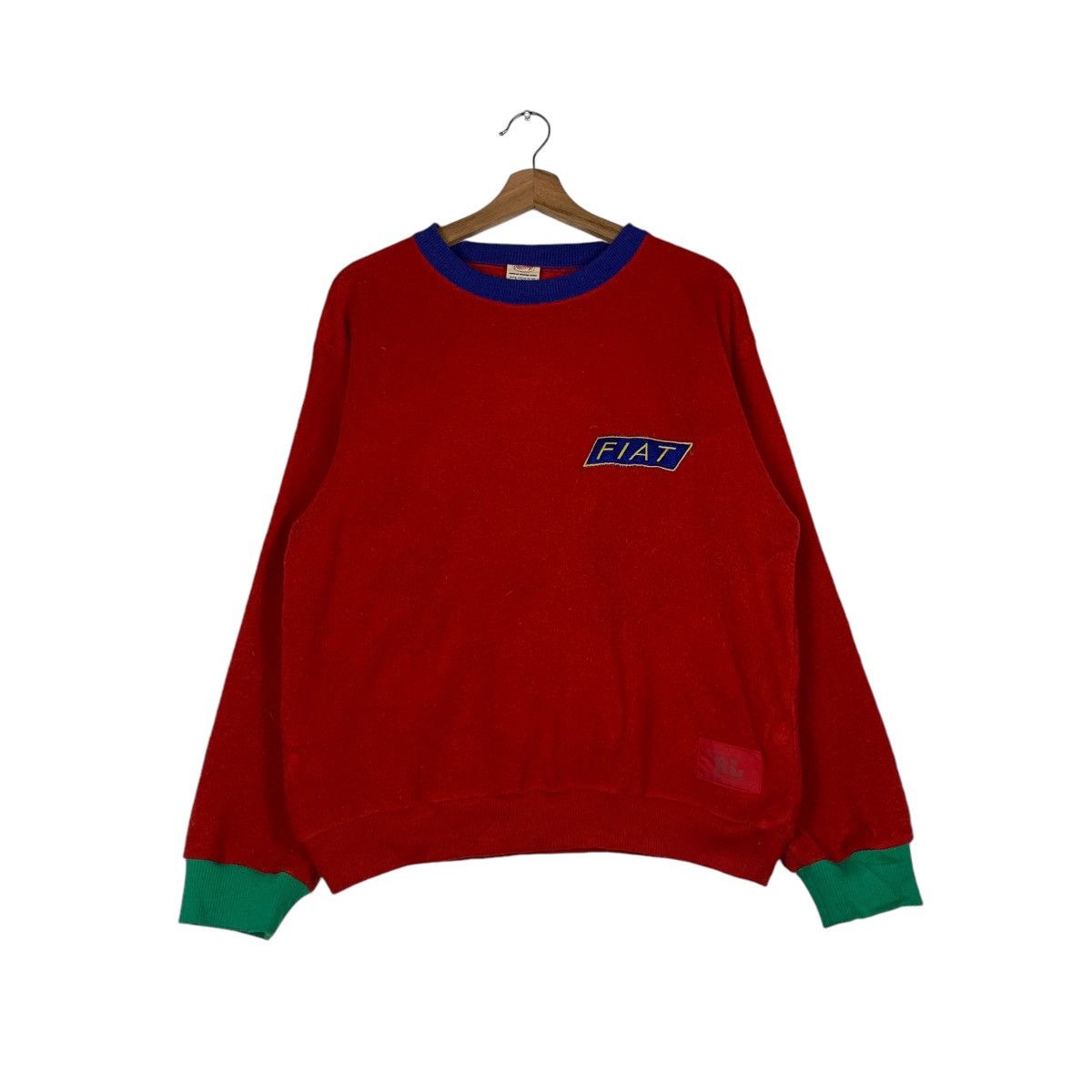 Japanese Brand Vintage FIAT Garwhar Red Fleece Sweatshirt #1380-C62 Size US L / EU 52-54 / 3 - 1 Thumbnail