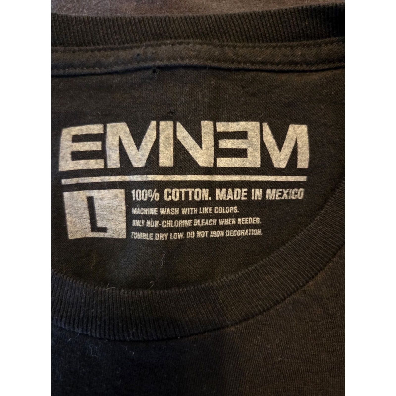Vintage Eminem T-Shirt Cropped Black Short Sleeve Crew Neck Size L Womens Size L / US 10 / IT 46 - 2 Thumbnail