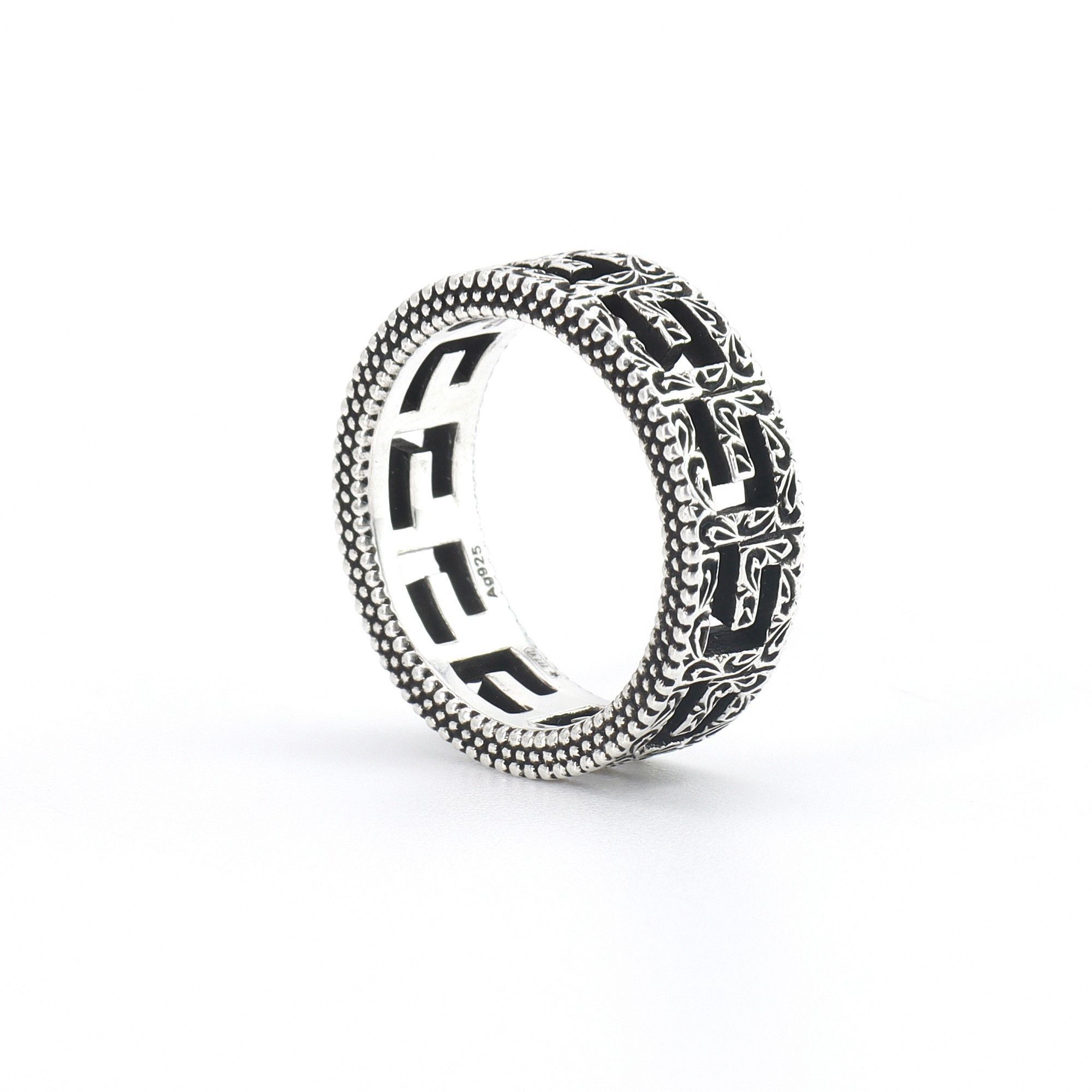 Gucci Gucci Double G Hollow Design Silver Ring-2506 Size ONE SIZE - 3 Thumbnail
