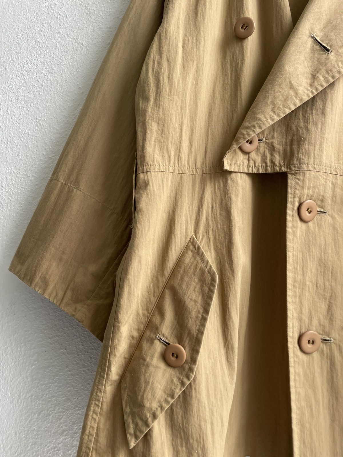 Issey Miyake Vintage 80's Issey Miyake Windcoat Oversize Long Coat Size US S / EU 44-46 / 1 - 10 Thumbnail