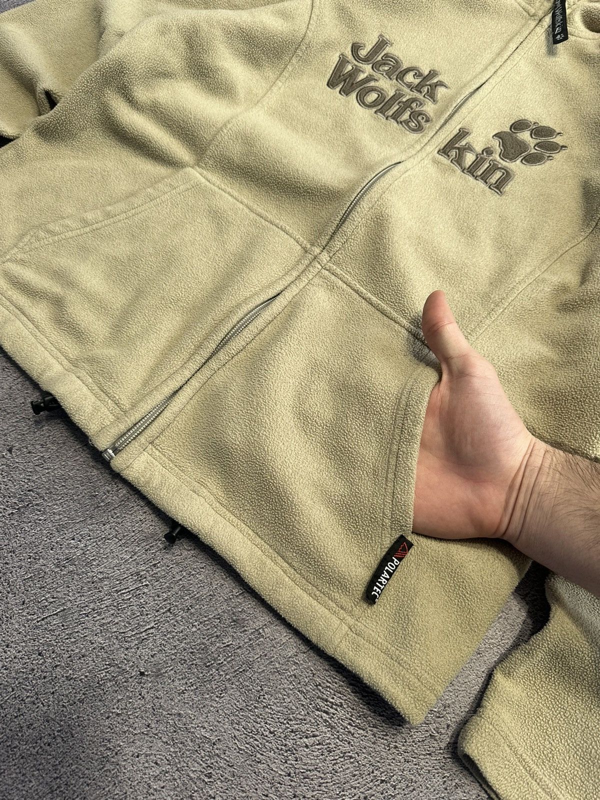 Jack Wolfskin × Vintage 🐀 Jack Wolfskin Vintage Zip Fleece Hoodie Size XL / US 12-14 / IT 48-50 - 5 Thumbnail