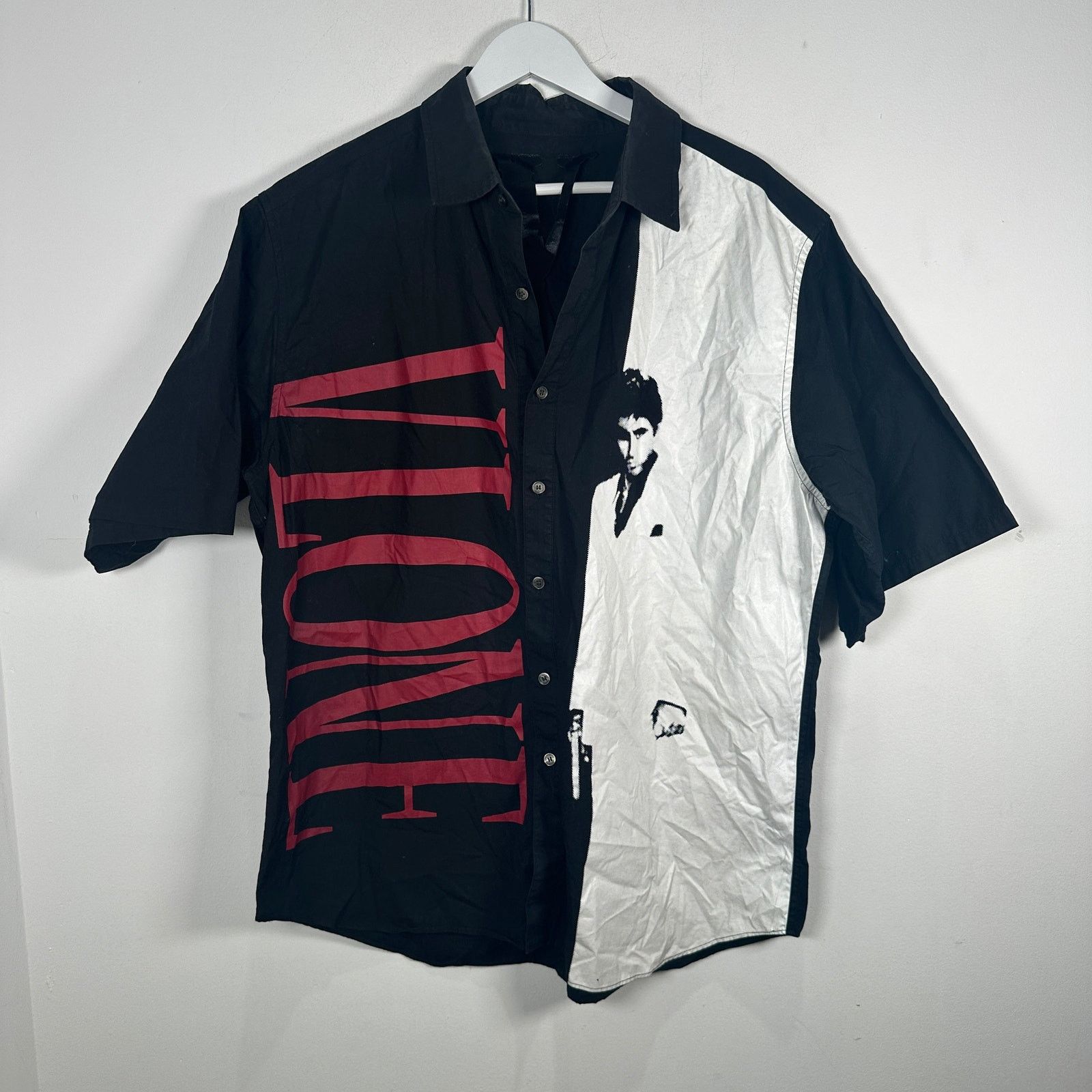 Vlone Vlone 'Scarface' Grahpic Button-Up Shirt Size XL Size US XL / EU 56 / 4 - 1 Thumbnail