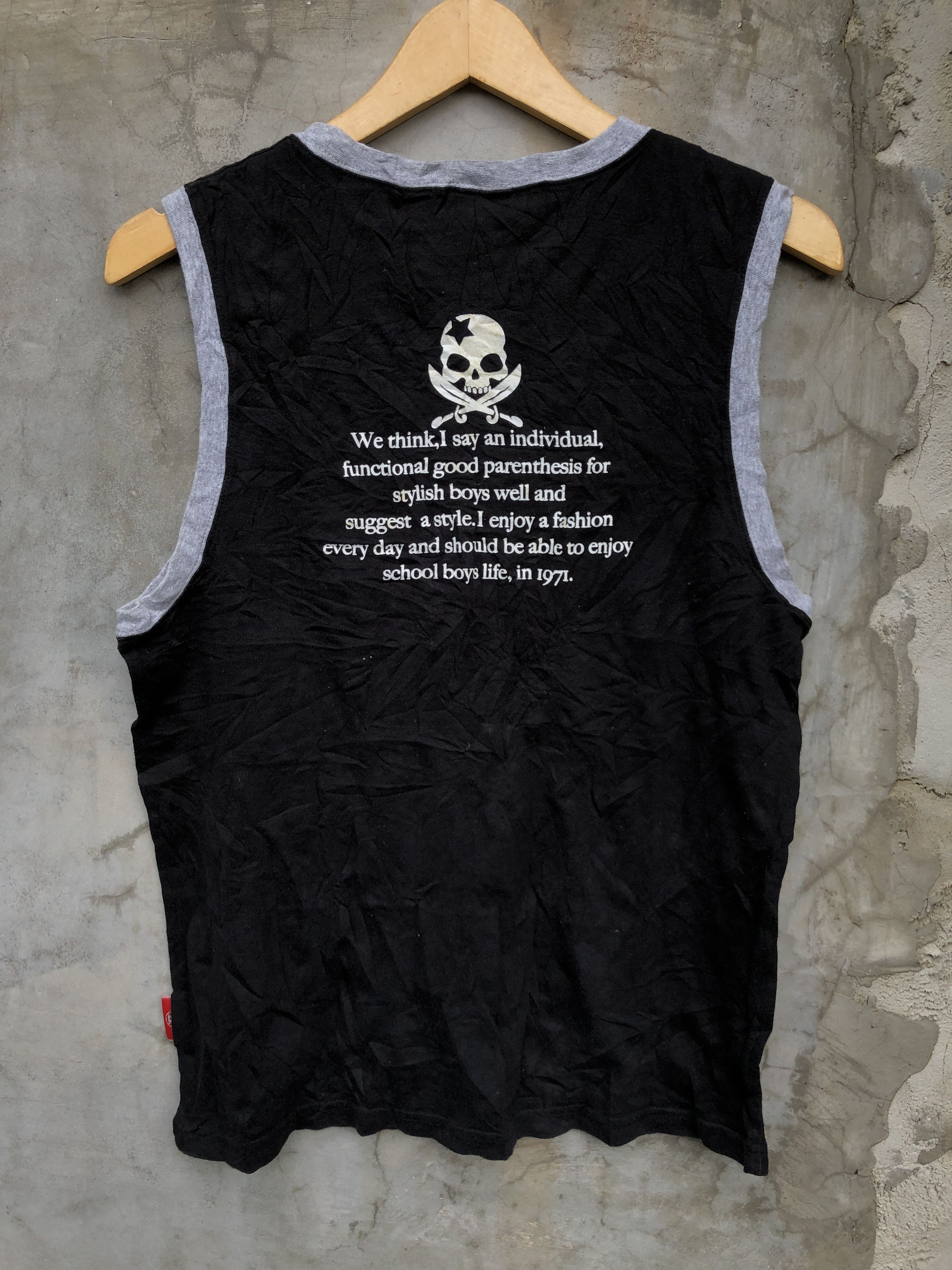 Beauty Beast Y2K Batsu Japanese Poem Tanktop Size US M / EU 48-50 / 2 - 4 Thumbnail