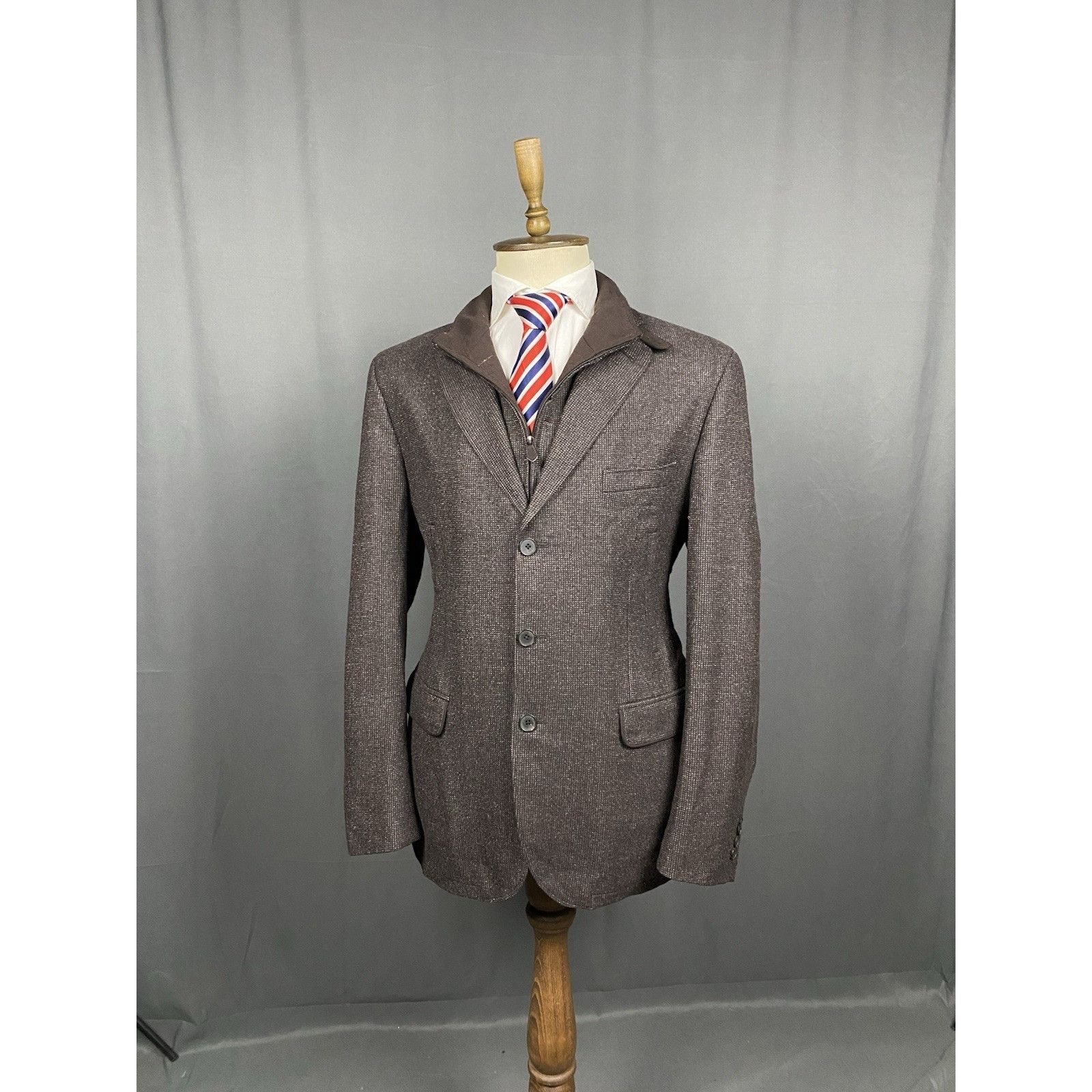Balmain Balmain Men's Brown Lined Sportccoat Blazer Jacket Size 54 Size 54R - 2 Thumbnail