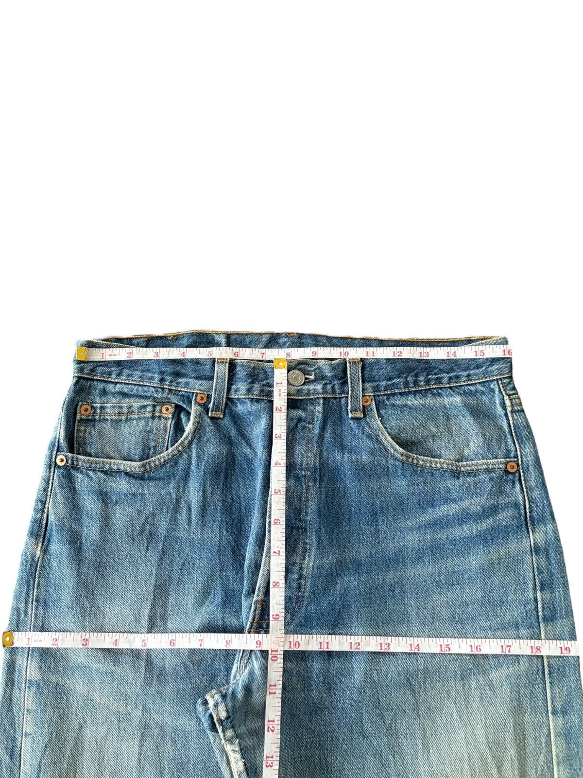 Levi's Vintage 90s Levis 501 Mud Wash Distress Loose Jeans Size US 32 / EU 48 - 7 Thumbnail