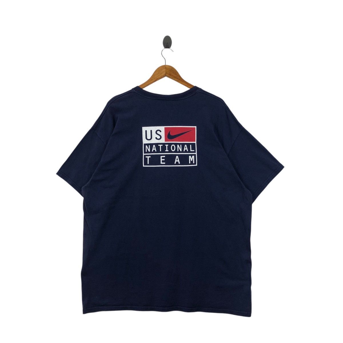 Nike × Vintage Vintage NIKE USA NATIONAL Team Swoosh Sportswear T-Shirt Size US XL / EU 56 / 4 - 2 Thumbnail