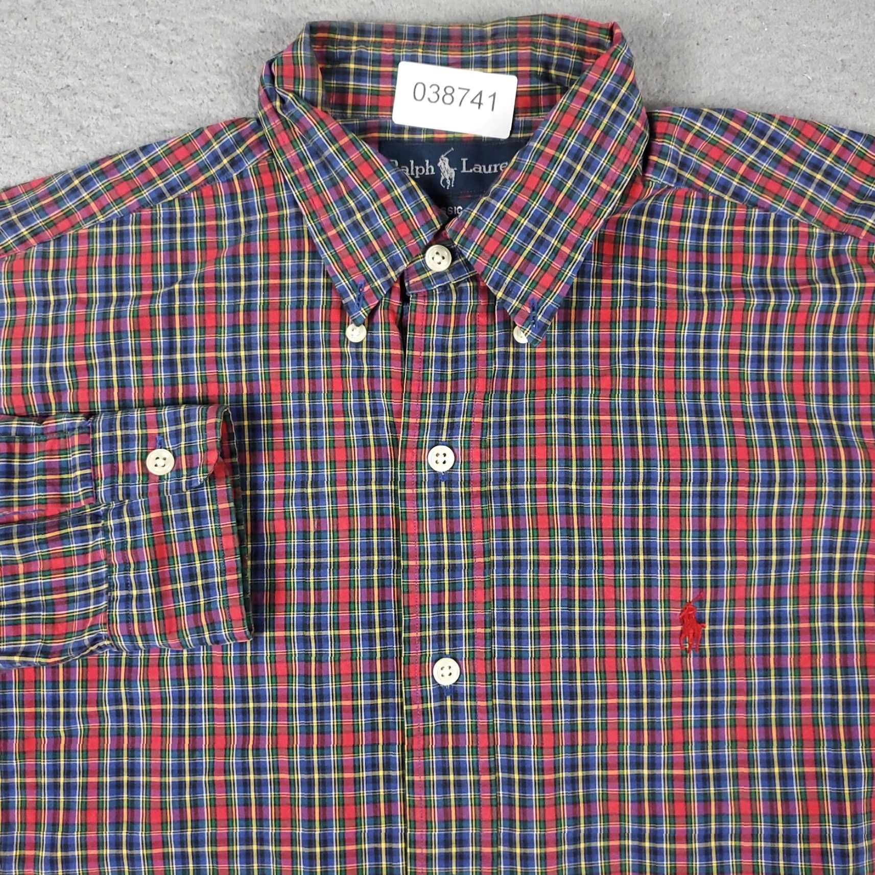 Ralph Lauren Ralph Lauren Button-Up Shirt Mens Small Red Blue Plaid Long Sleeve Casual Preppy Size US S / EU 44-46 / 1 - 2 Thumbnail