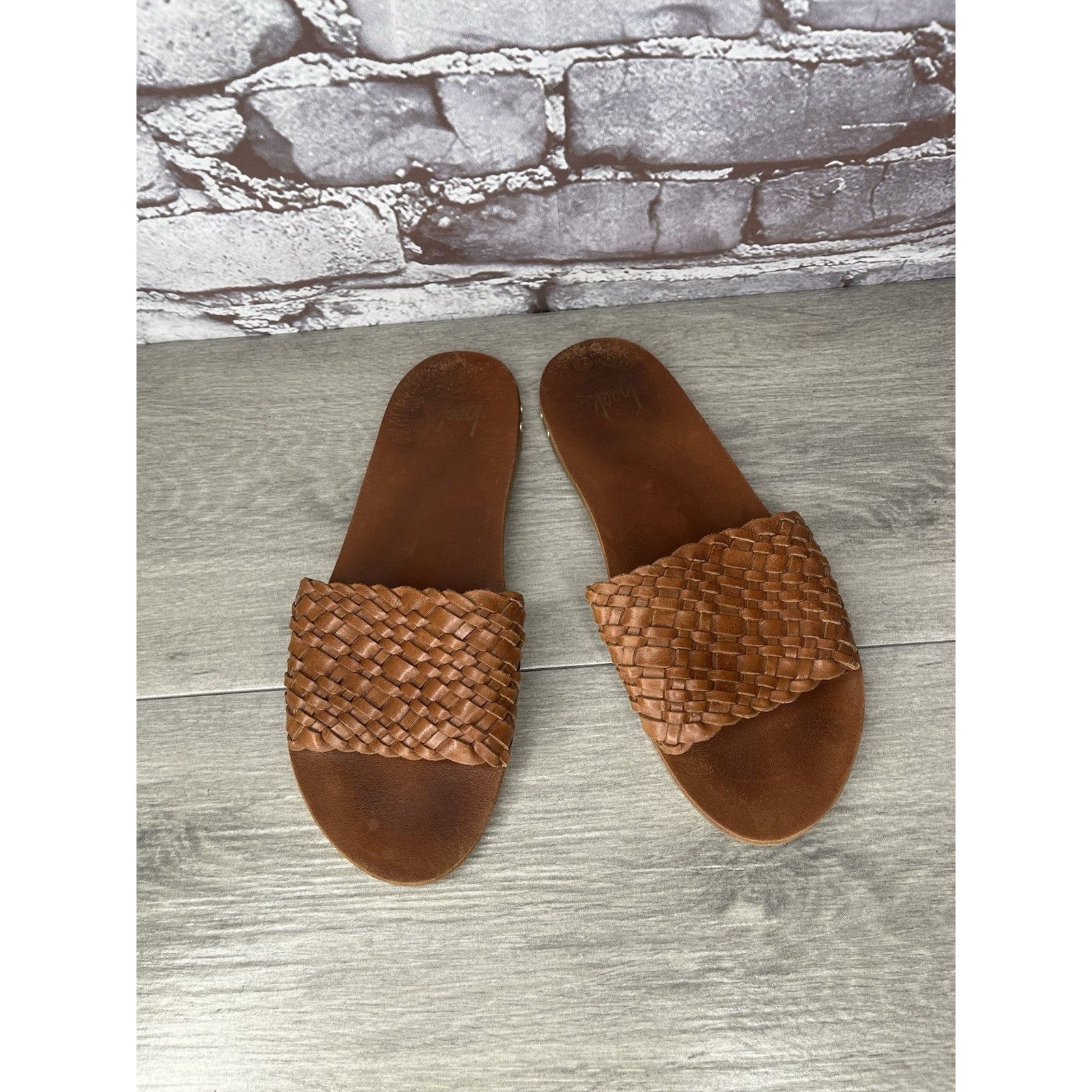 beek Beek Fairy Woven Brown Leather Weaves Flats Slides Sandals W Size US 8 / IT 38 - 15 Thumbnail