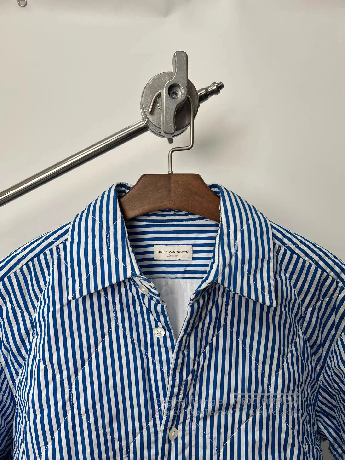 Dries Van Noten Blue Striped Long Sleeve Button Up Shirt. Size US S / EU 44-46 / 1 - 3 Thumbnail