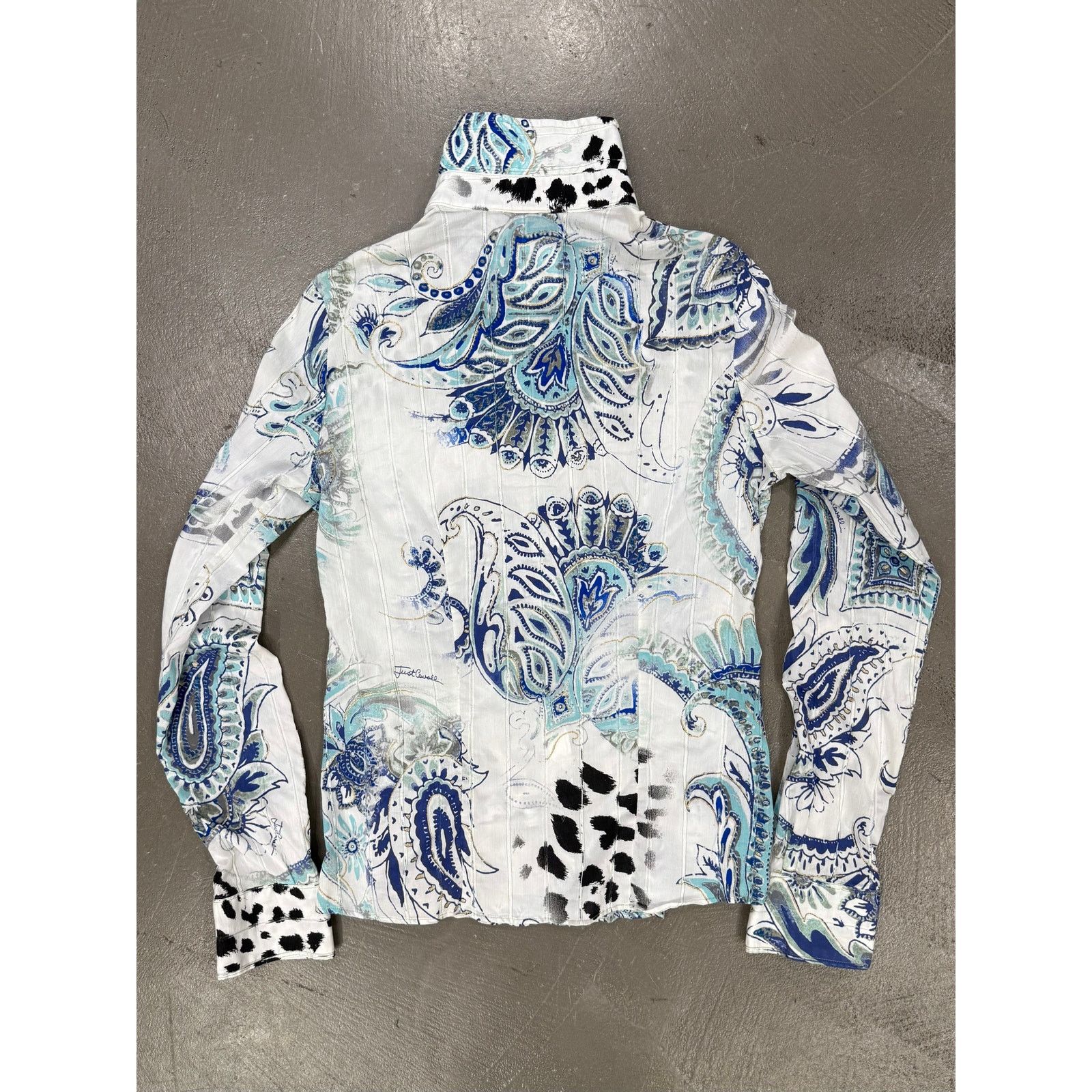 Roberto Cavalli 2000s Cavalli paisley leopard shirt Size M / US 6-8 / IT 42-44 - 4 Thumbnail