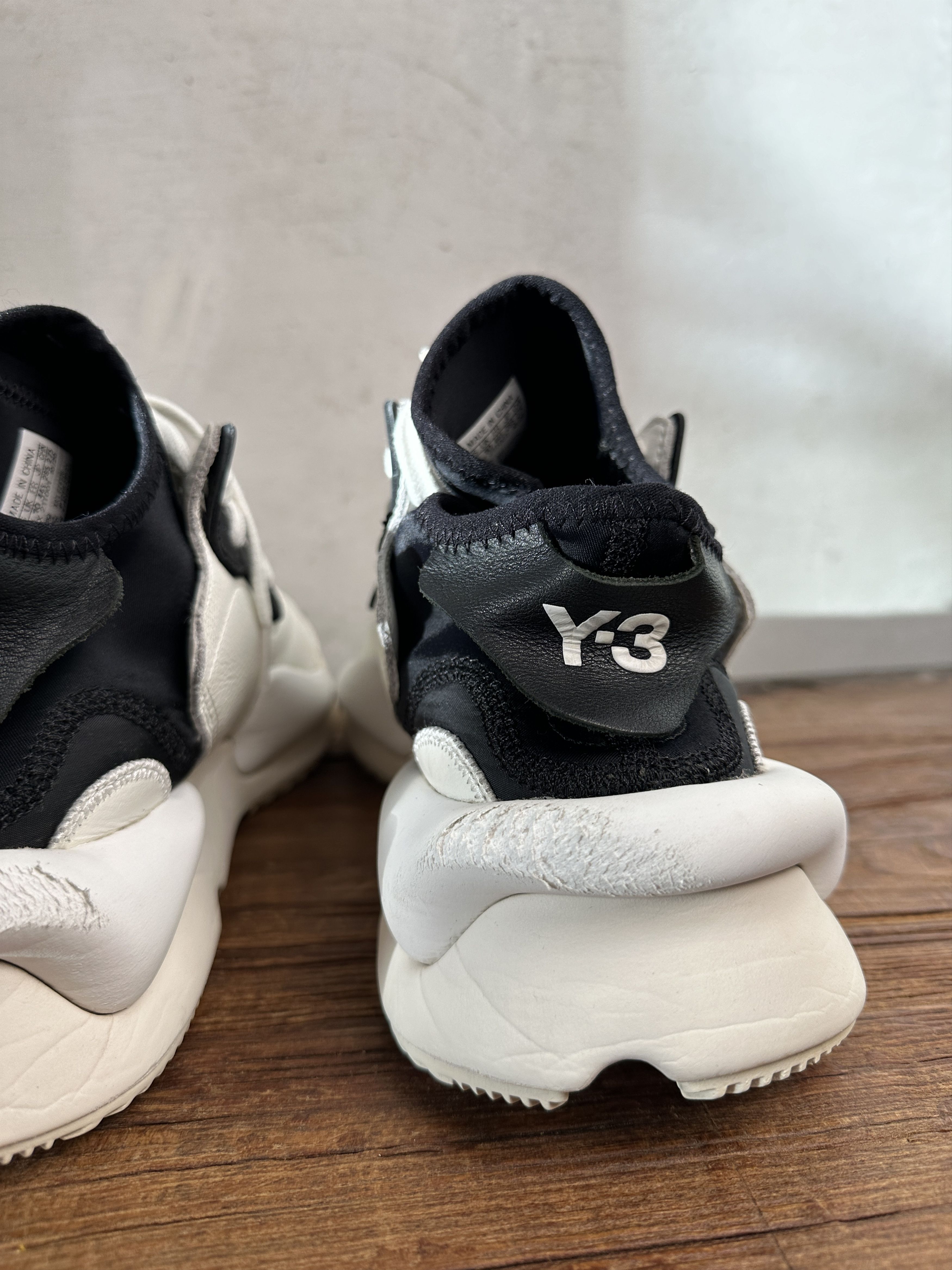 Adidas Y-3 Kaiwa Leather White Black Size US 10.5 / EU 43-44 - 7 Thumbnail