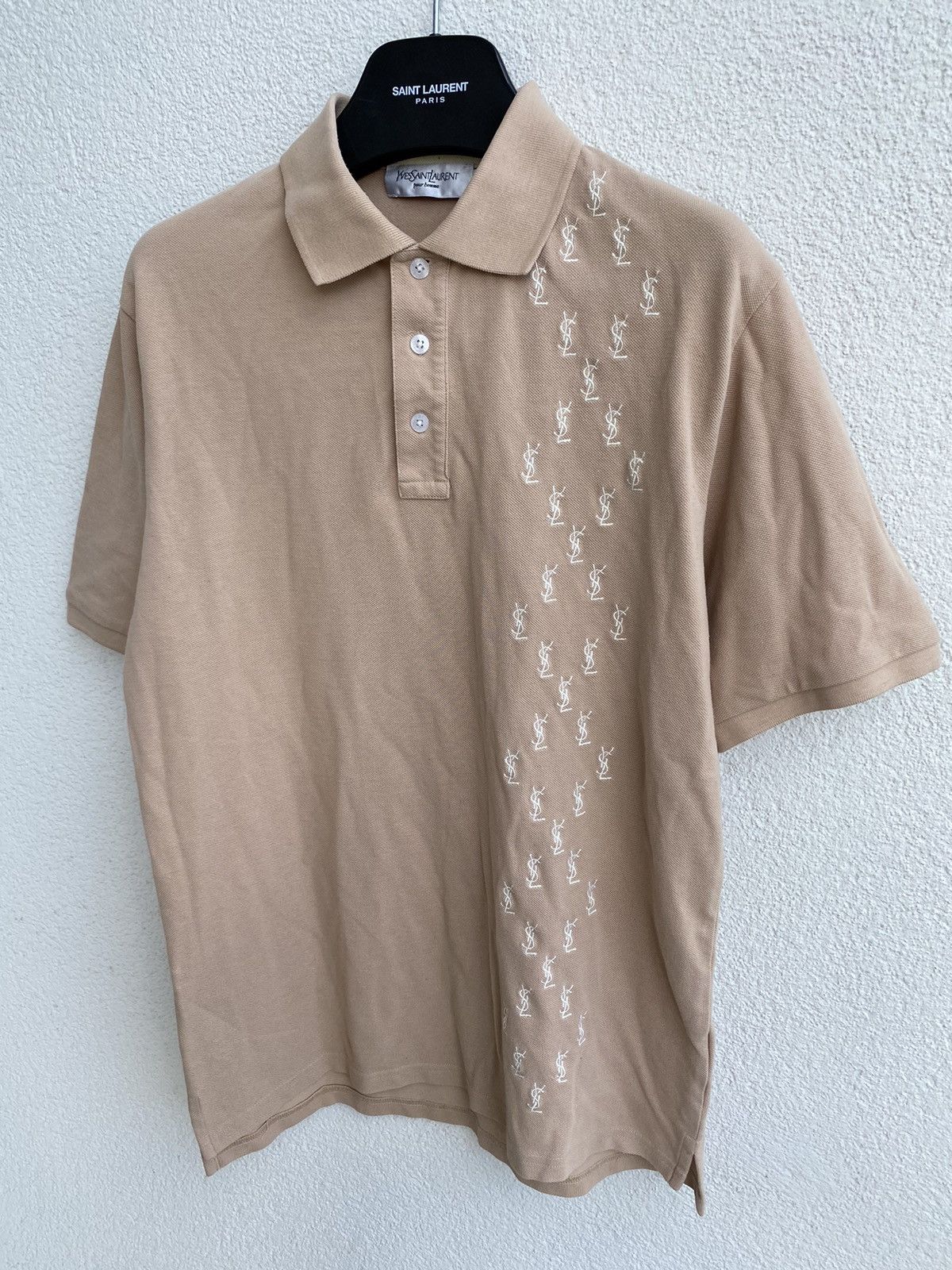 Yves Saint Laurent Monogram YSL Polo Beige YSL T-shirt YSL Shirt Size US M / EU 48-50 / 2 - 16 Thumbnail