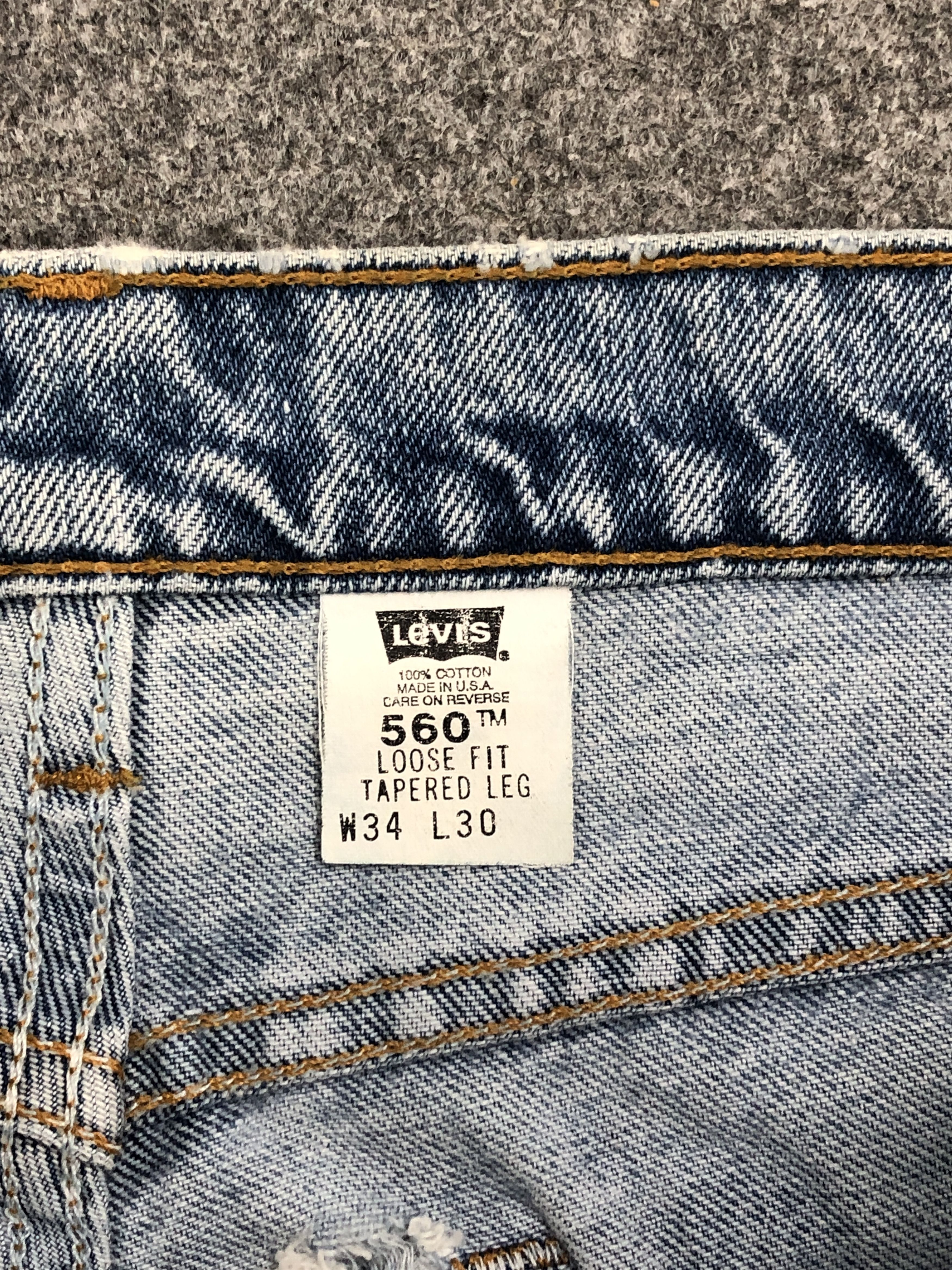Levi's Vintage 90s Levis 550 Faded Blue Jeans 33x29 S0021 Size US 33 - 7 Thumbnail