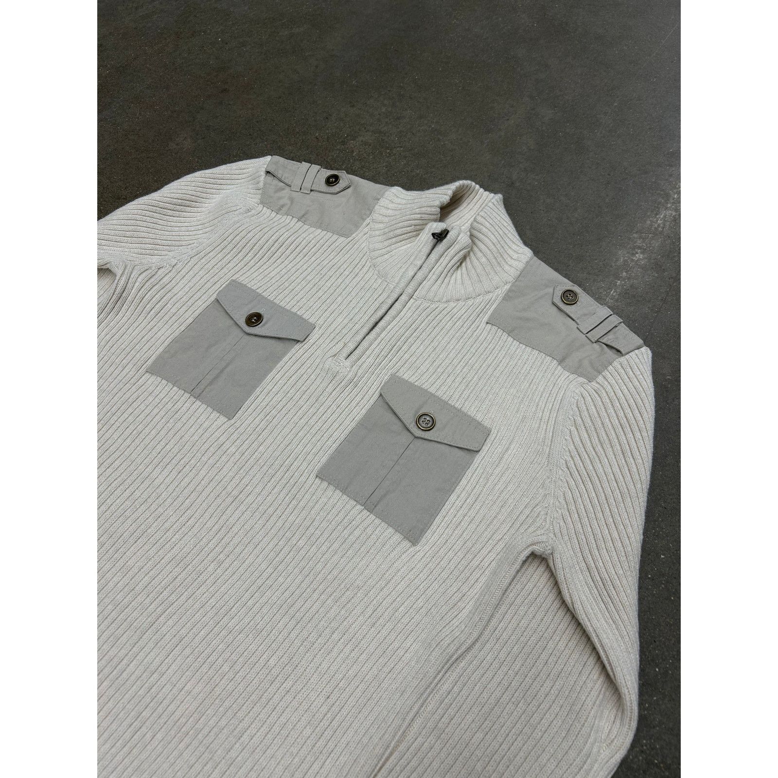 American Rag Vintage American Rag Qtr. Zip Cargo Sweater Size US XL / EU 56 / 4 - 2 Thumbnail