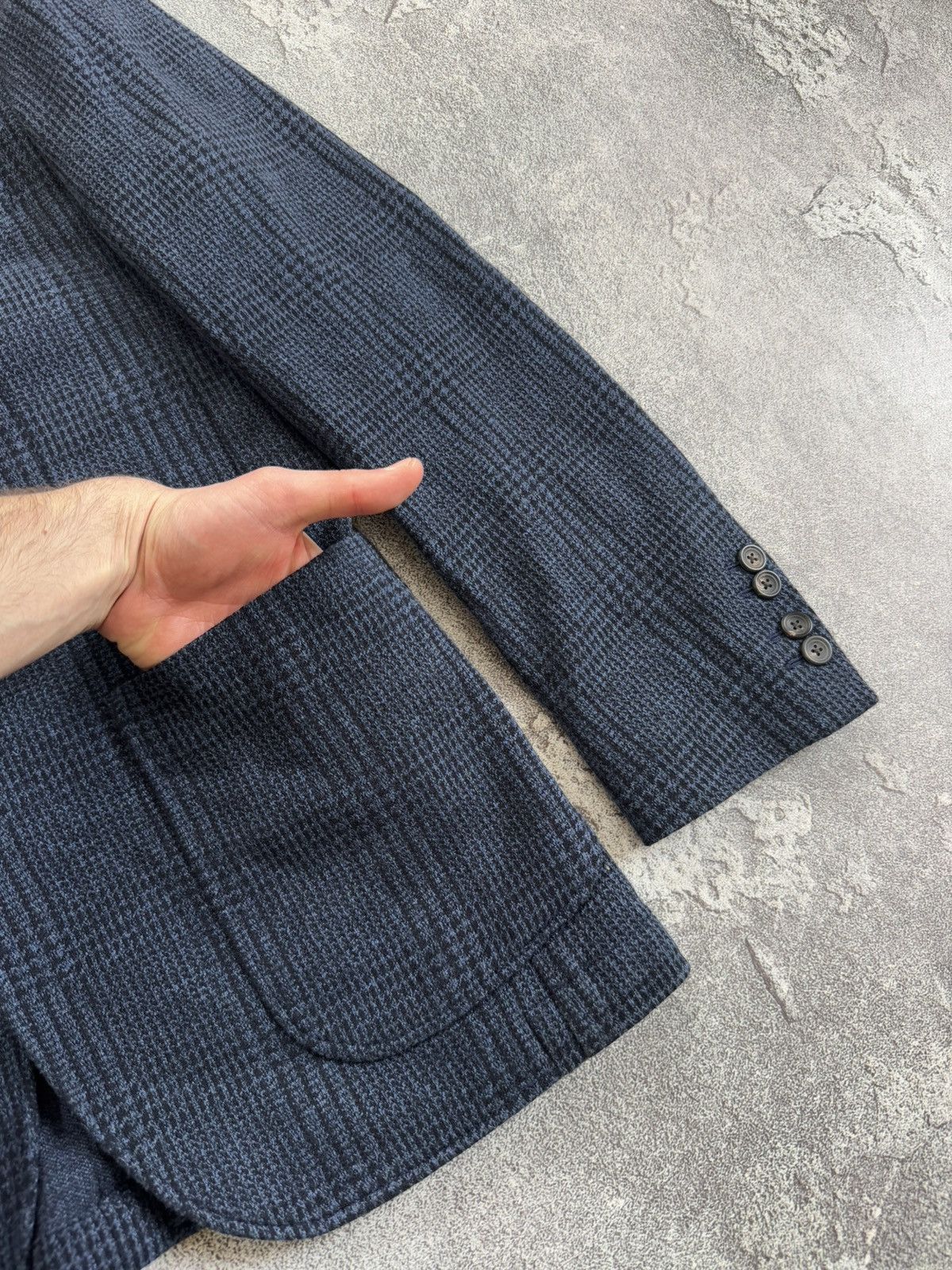 Designer × Hackett Hackett 38R MYF checkered knitwear blazer jacket button Size 38R - 8 Thumbnail
