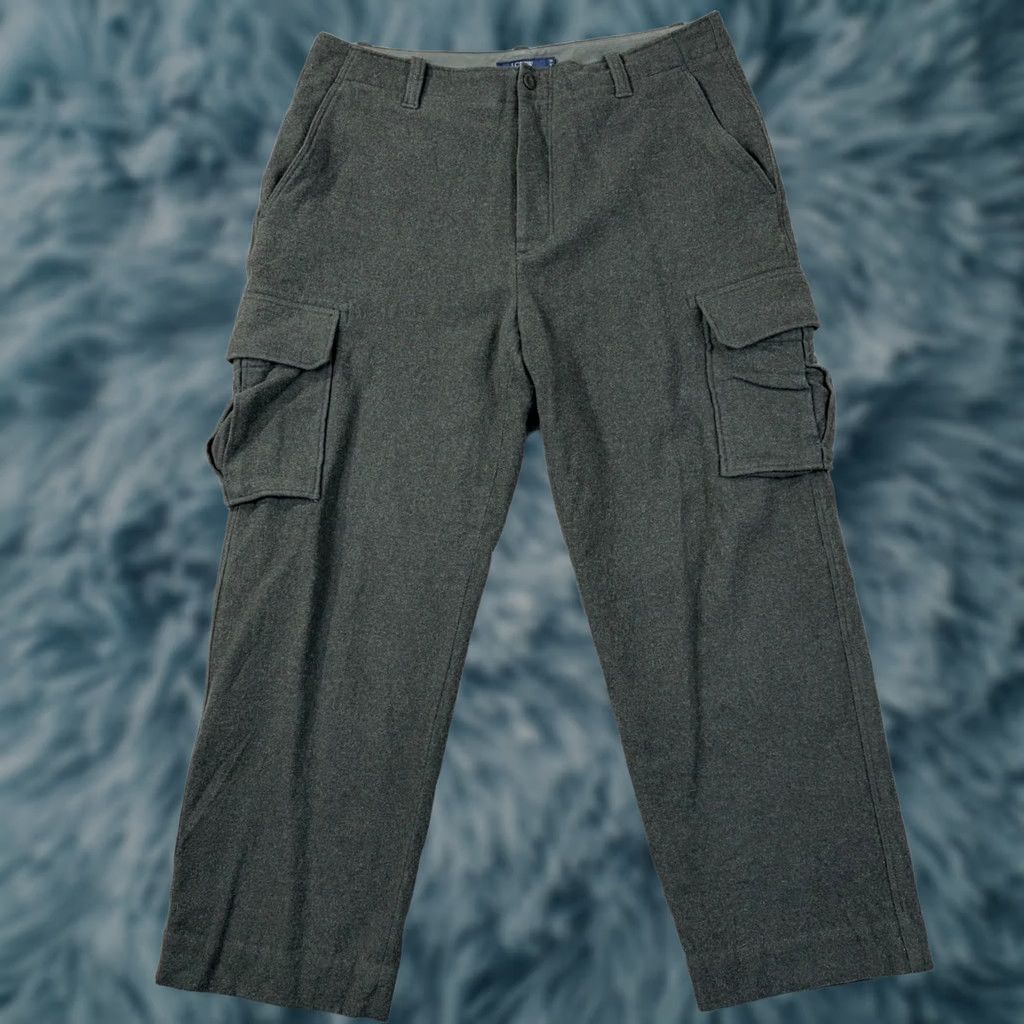 J.Crew J.Crew Mens Wool Blend Cargo Pants 34x30 Charcoal Grey Straight Leg Trousers Size US 34 / EU 50 - 1 Thumbnail