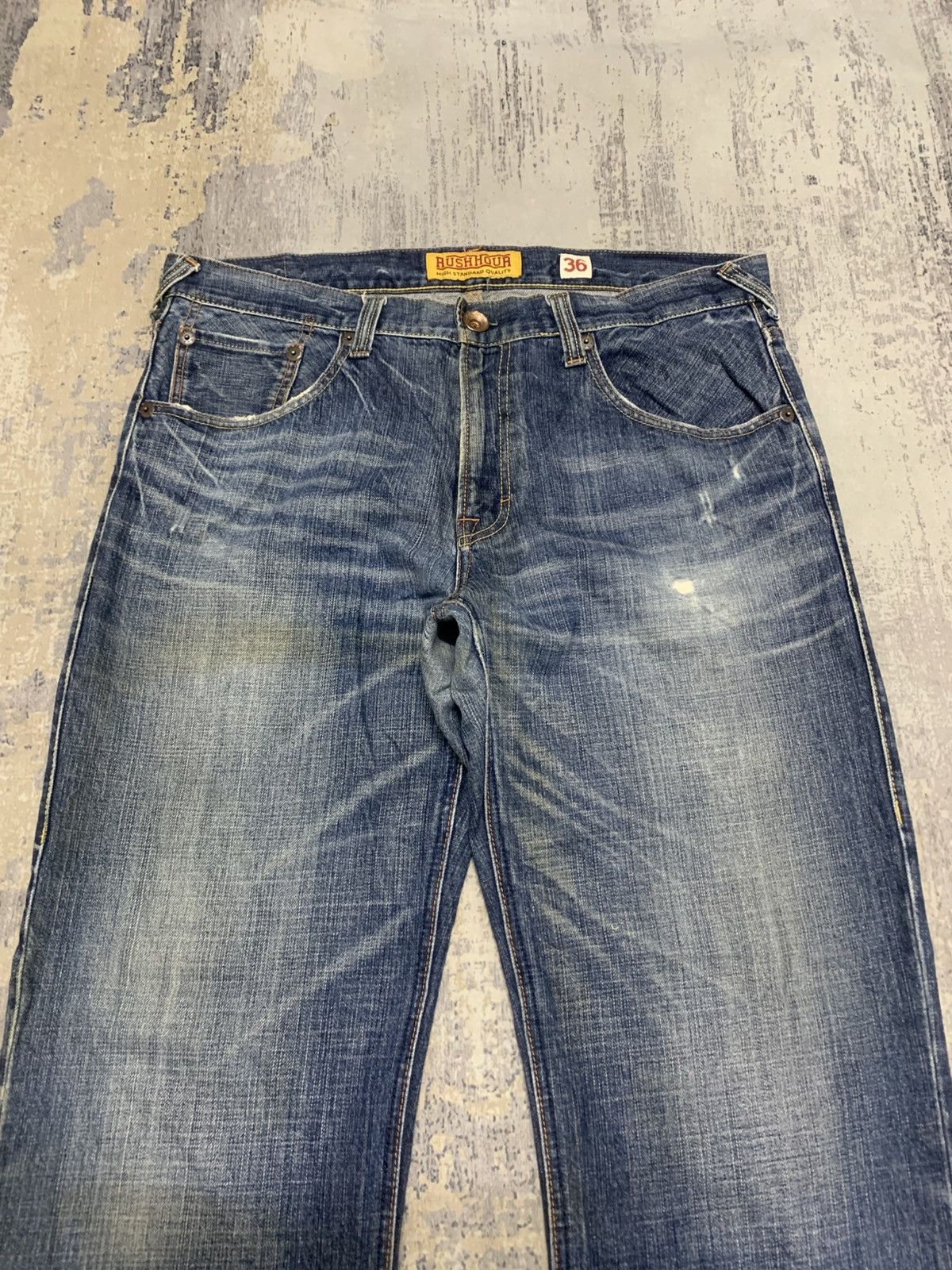 Japanese Brand Baggy rush hour mudwash japanese jeans big size Size US 38 / EU 54 - 2 Thumbnail