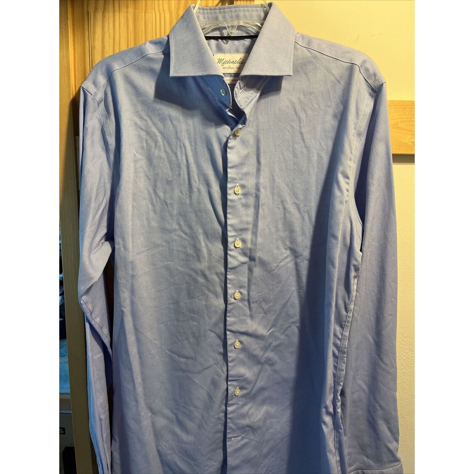 Other Michaelis Rotterdam VTG Men’s 16 41 Blue Button Cotton Shirt Size US L / EU 52-54 / 3 - 2 Thumbnail
