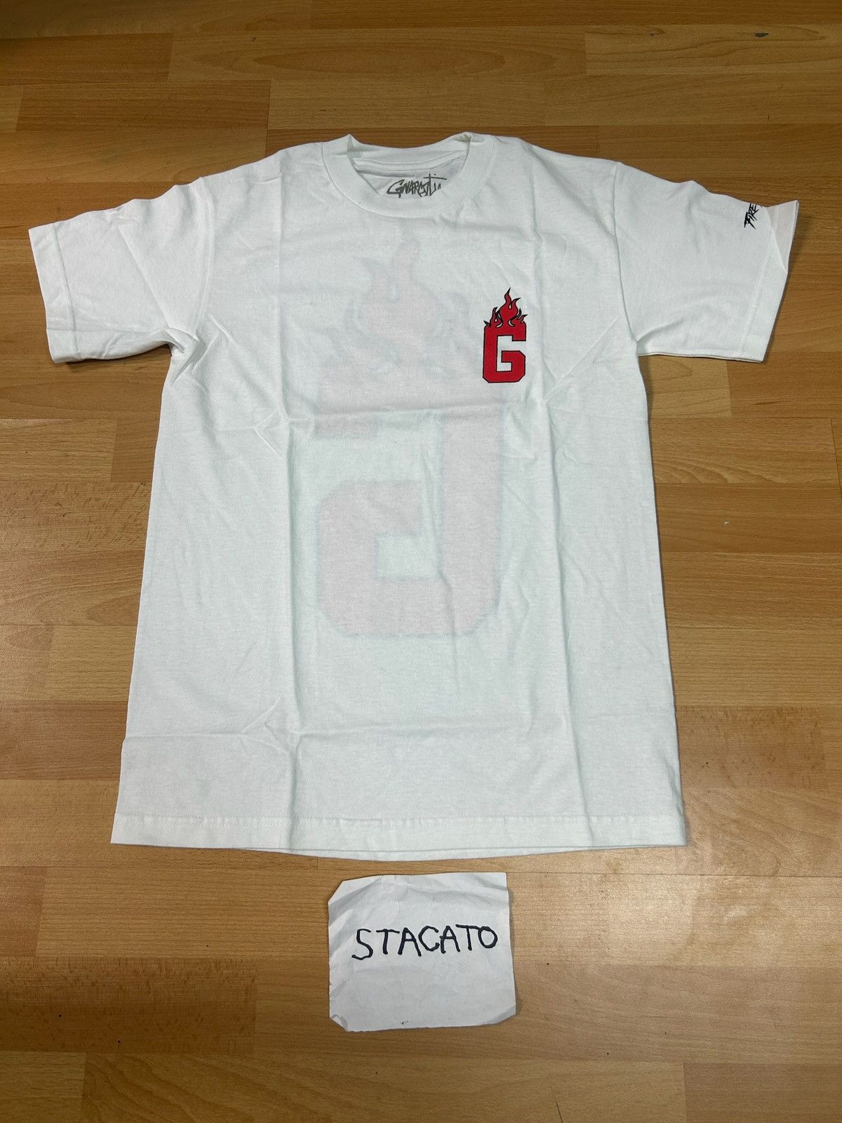 Gnarcotic × Rap Tees Gnarcotic Lil Gnar Fire Hazrd Tee White/Red Size US S / EU 44-46 / 1 - 3 Thumbnail