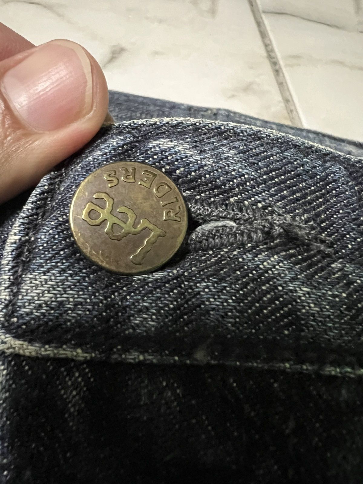 If Six Was Nine × Lee 💥FLARE💥VINTAGE LEE RIDER WASHED DISTRESS JEAN JAPAN Size US 33 - 11 Thumbnail
