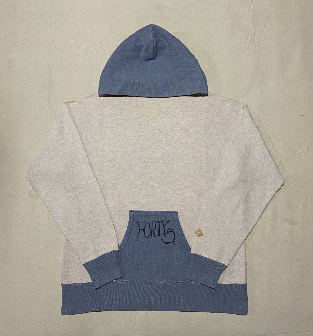 45rpm Vintage 45rpm Two Tone PullOver Hoodie Size US L / EU 52-54 / 3 - 1 Thumbnail