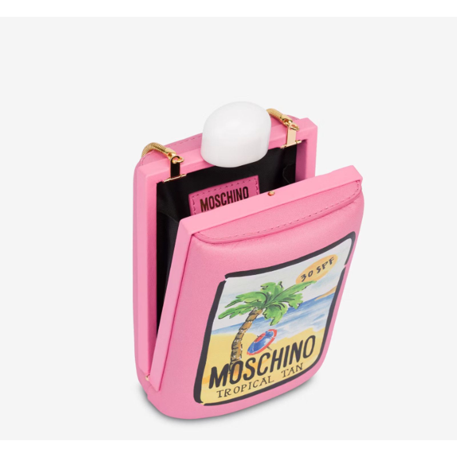 Moschino SS23 MOSCHINO Tropical Tan Clutch Pink Padded Sunscreen30SPF Size ONE SIZE - 8 Thumbnail